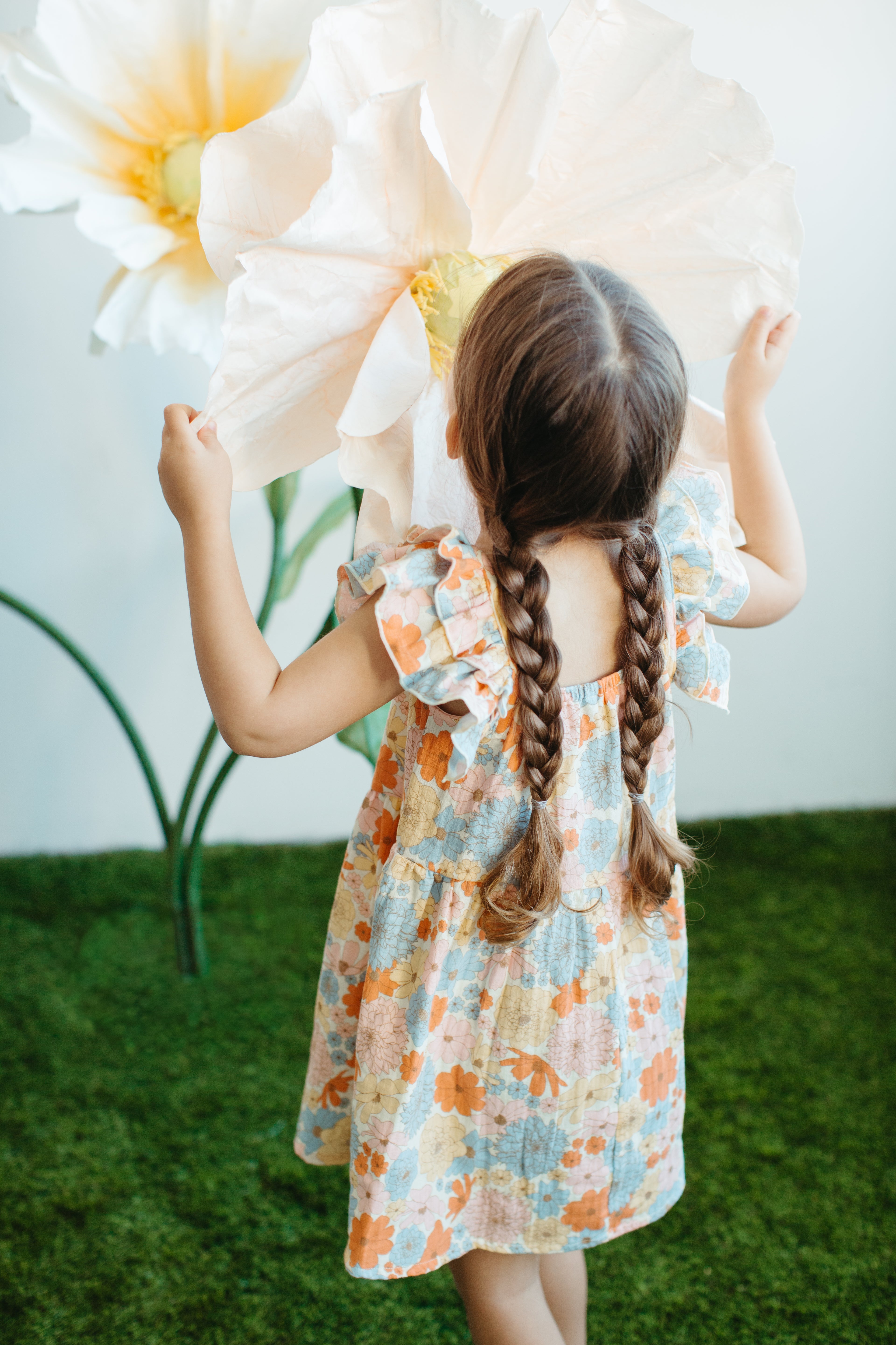 Muslin Flutter Strap Dress - Wildflower Picnic