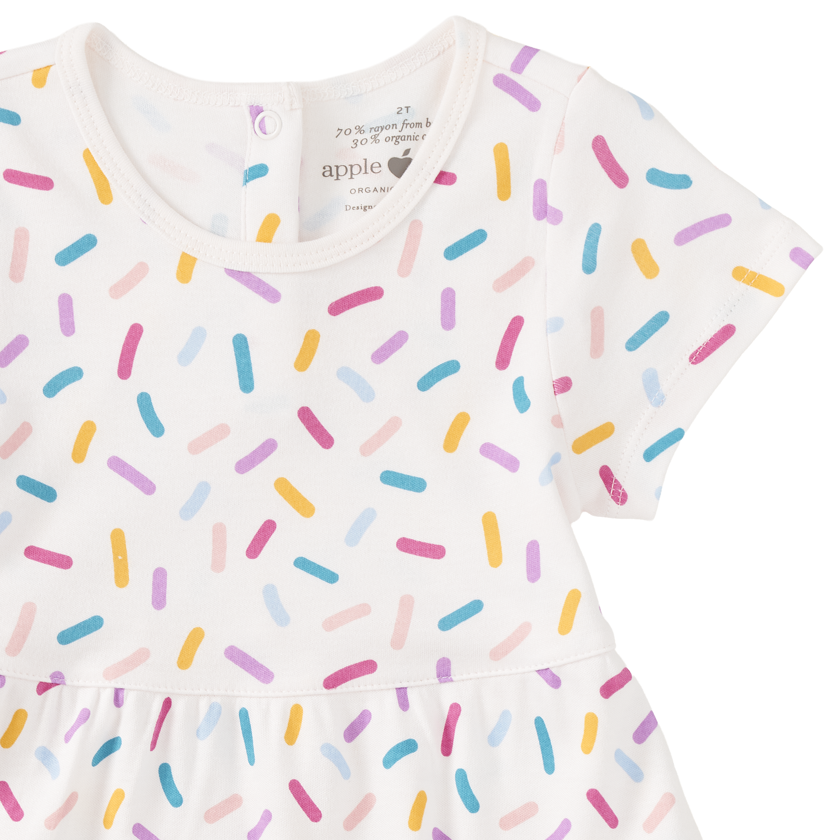 Bamboo Blend Short Sleeve Twirly Tee Dress - Sugar Rush