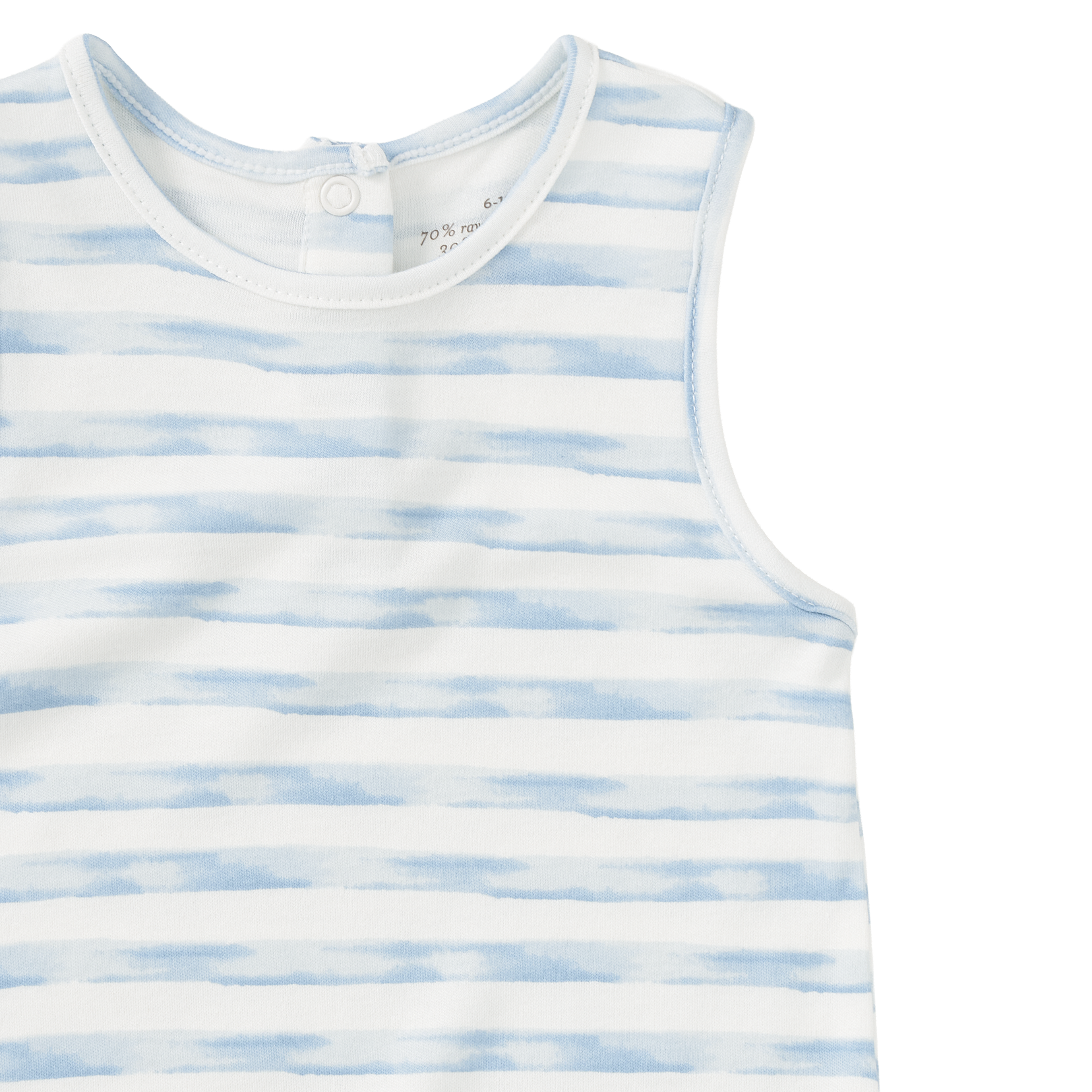 Bamboo Blend Sleeveless Coverall Romper – Breezy Bay Stripe