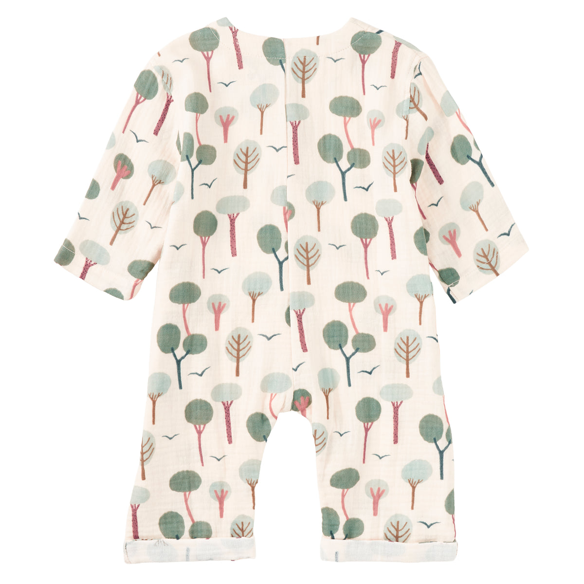 Muslin Patch Pocket Romper - Evergreen Trail