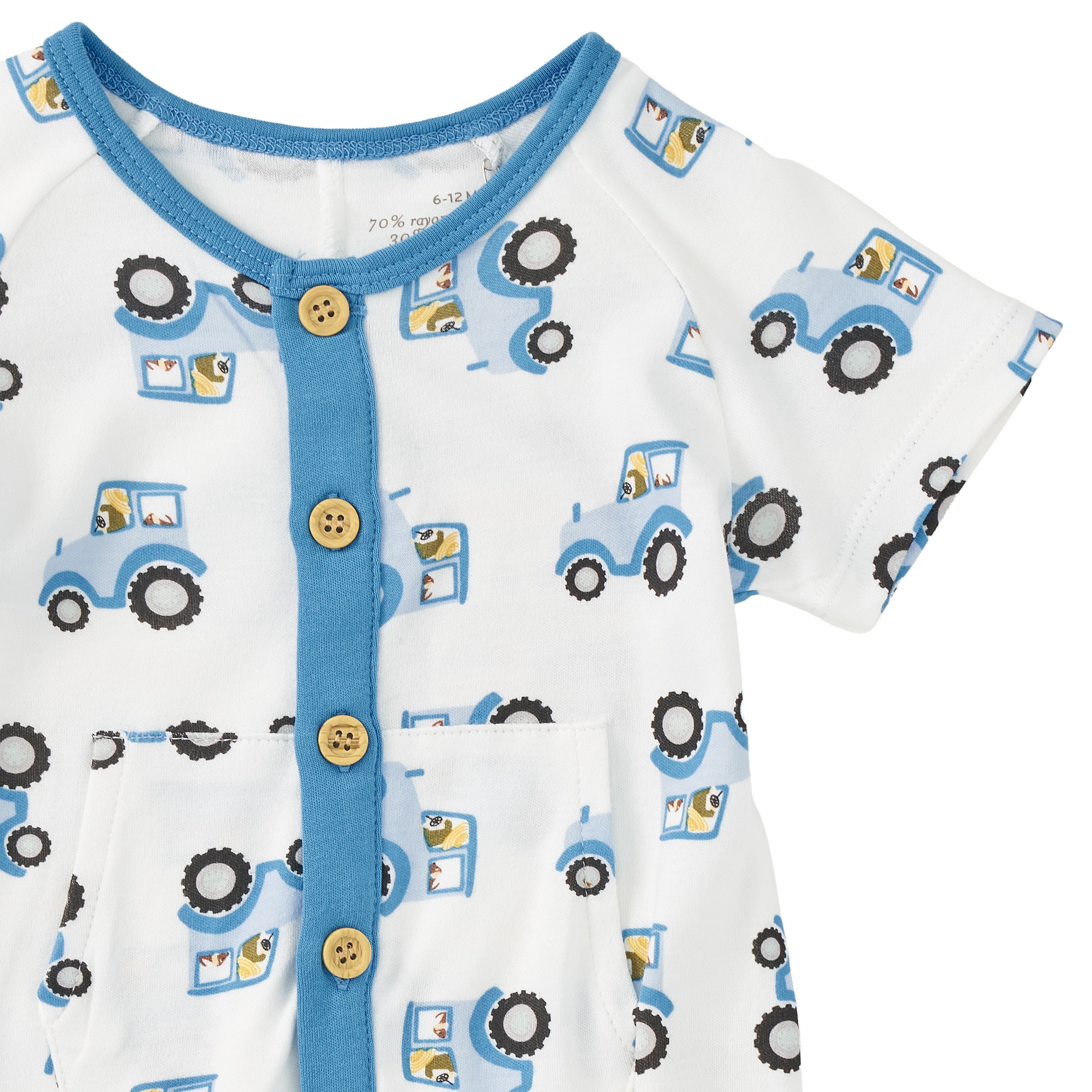 Bamboo Blend Short Sleeve Henley Romper – Farmyard Cruisers