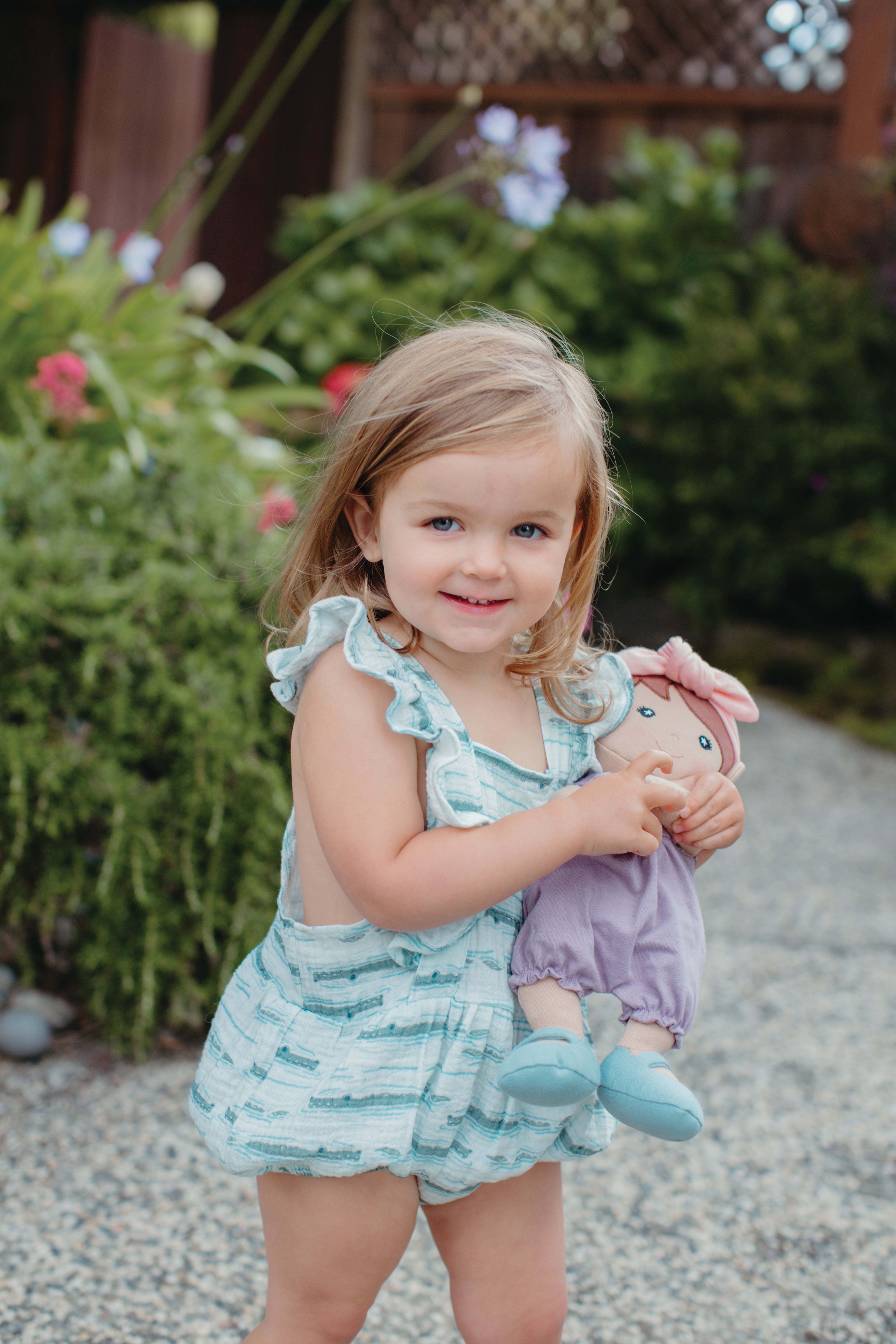 Muslin Flutter Sleeve Romper - Alligator Isle