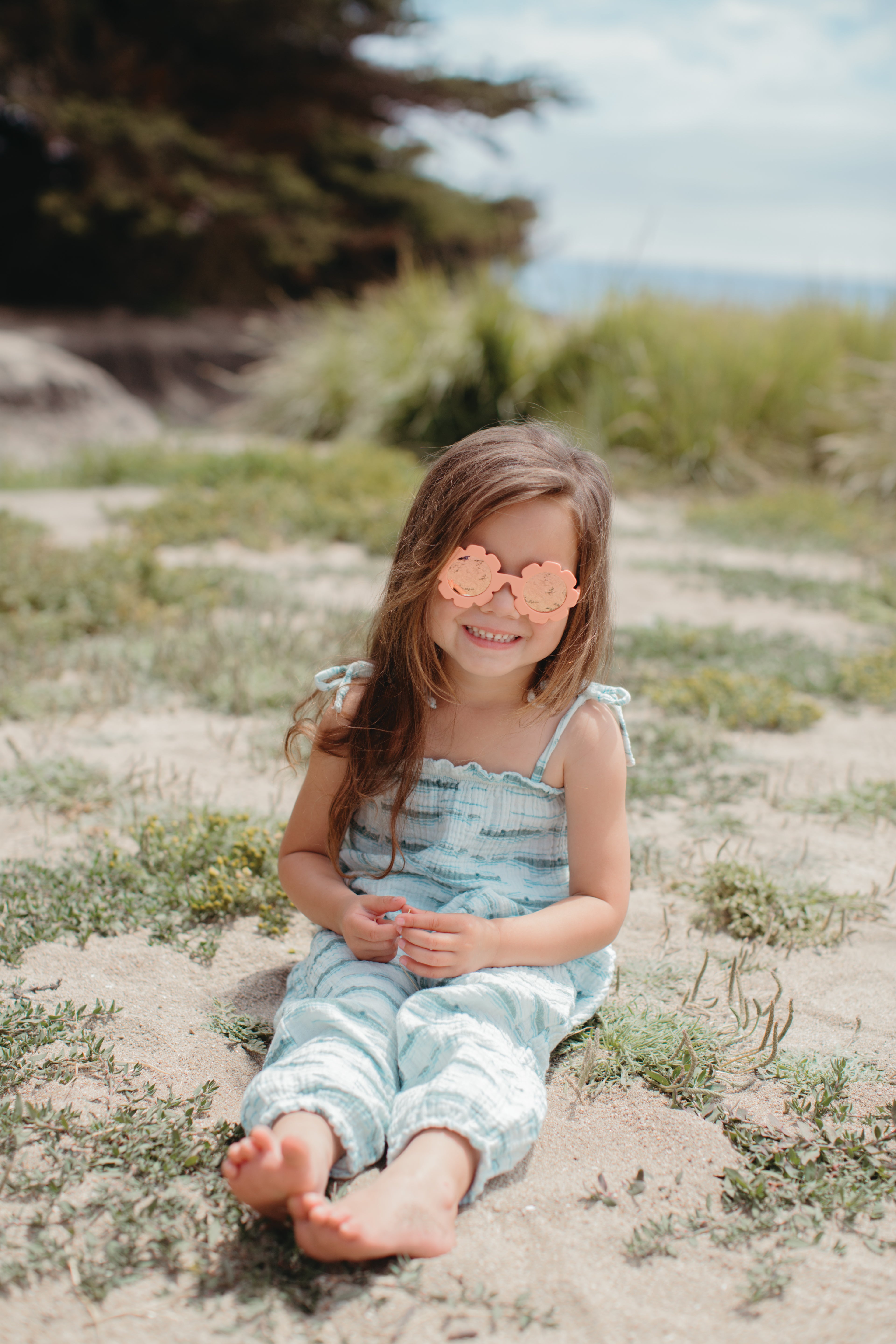 Muslin Tie Shoulder Jumpsuit - Alligator Isle