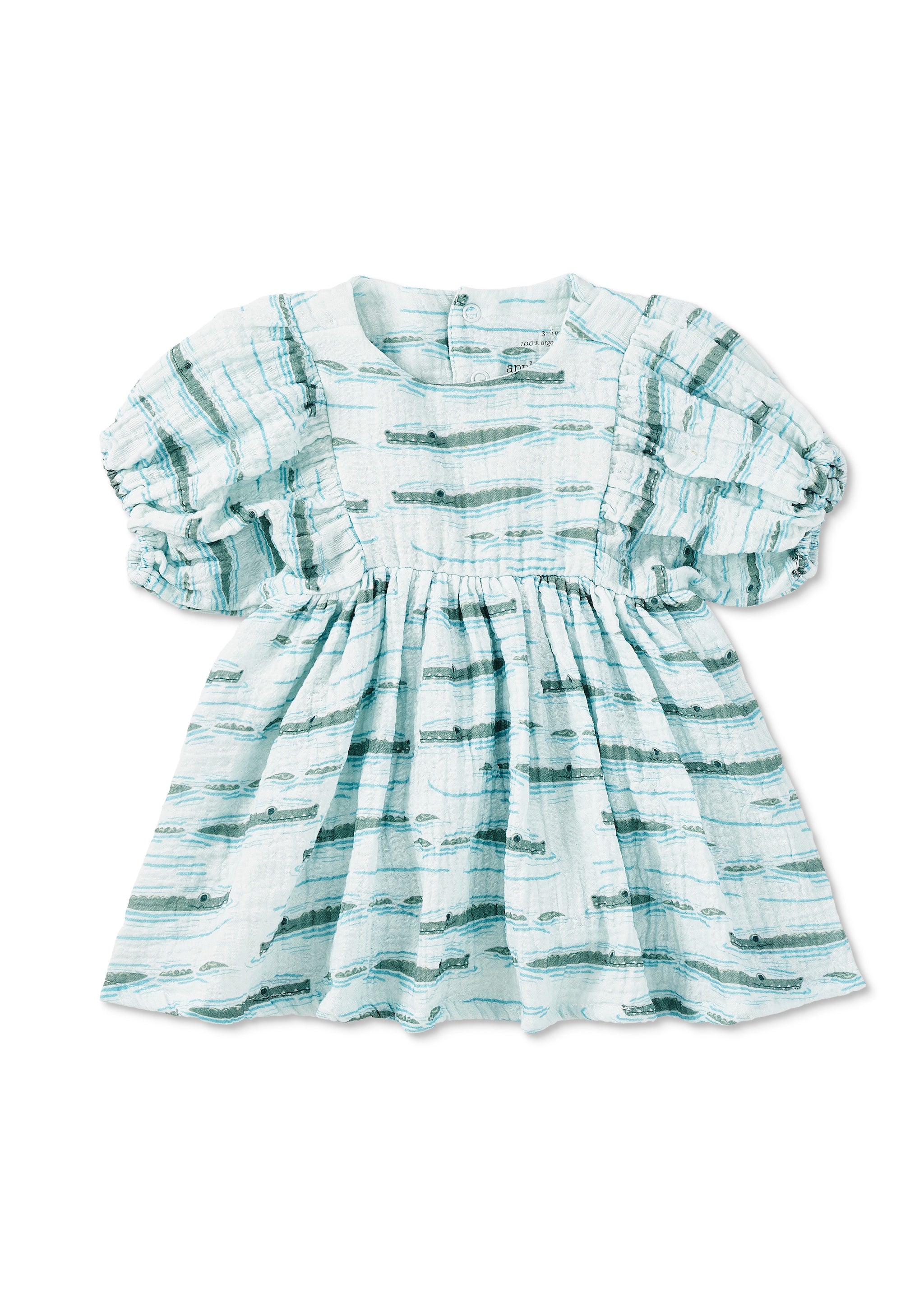 Dress with Puff Sleeves - Alligator Isle