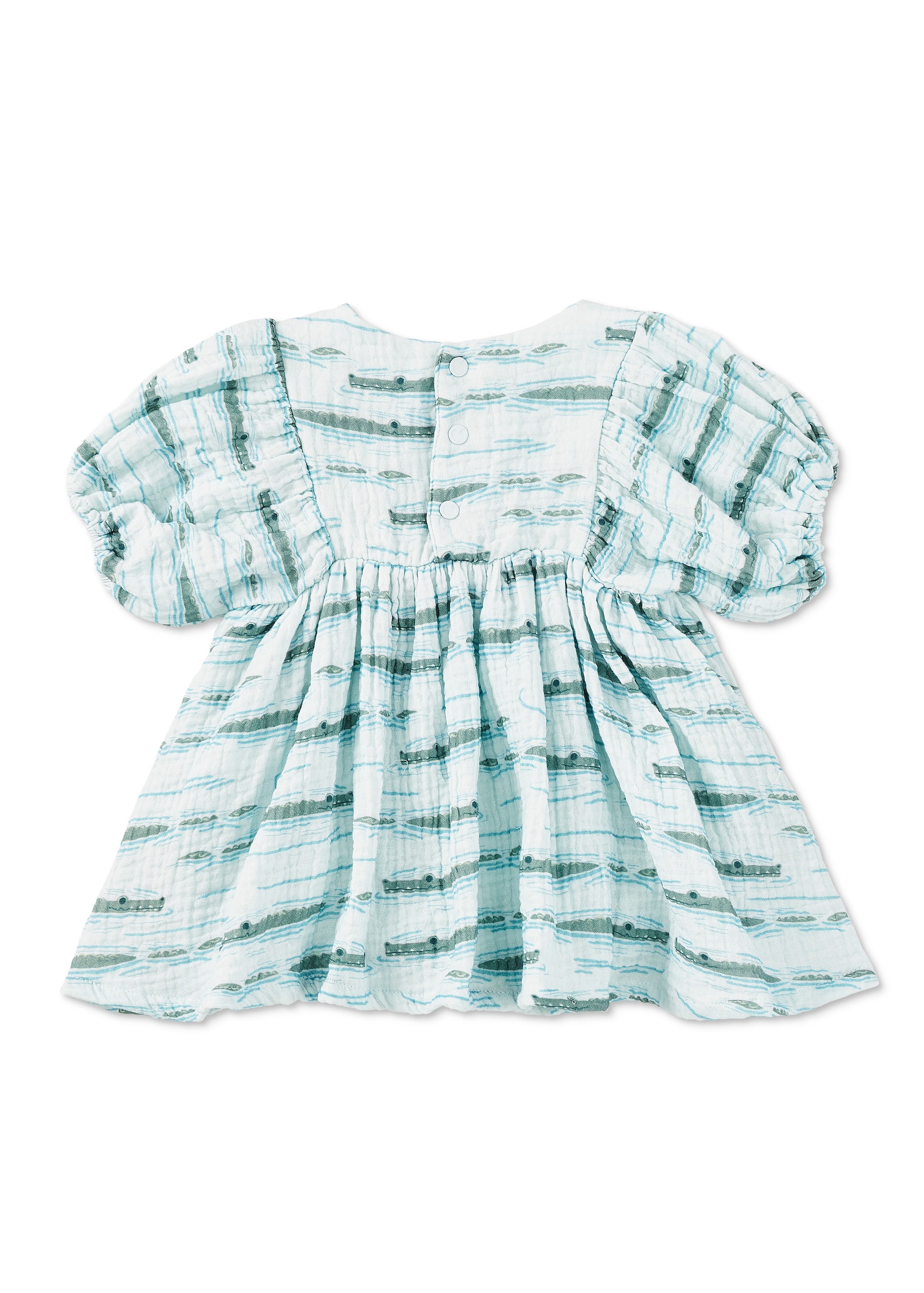 Dress with Puff Sleeves - Alligator Isle