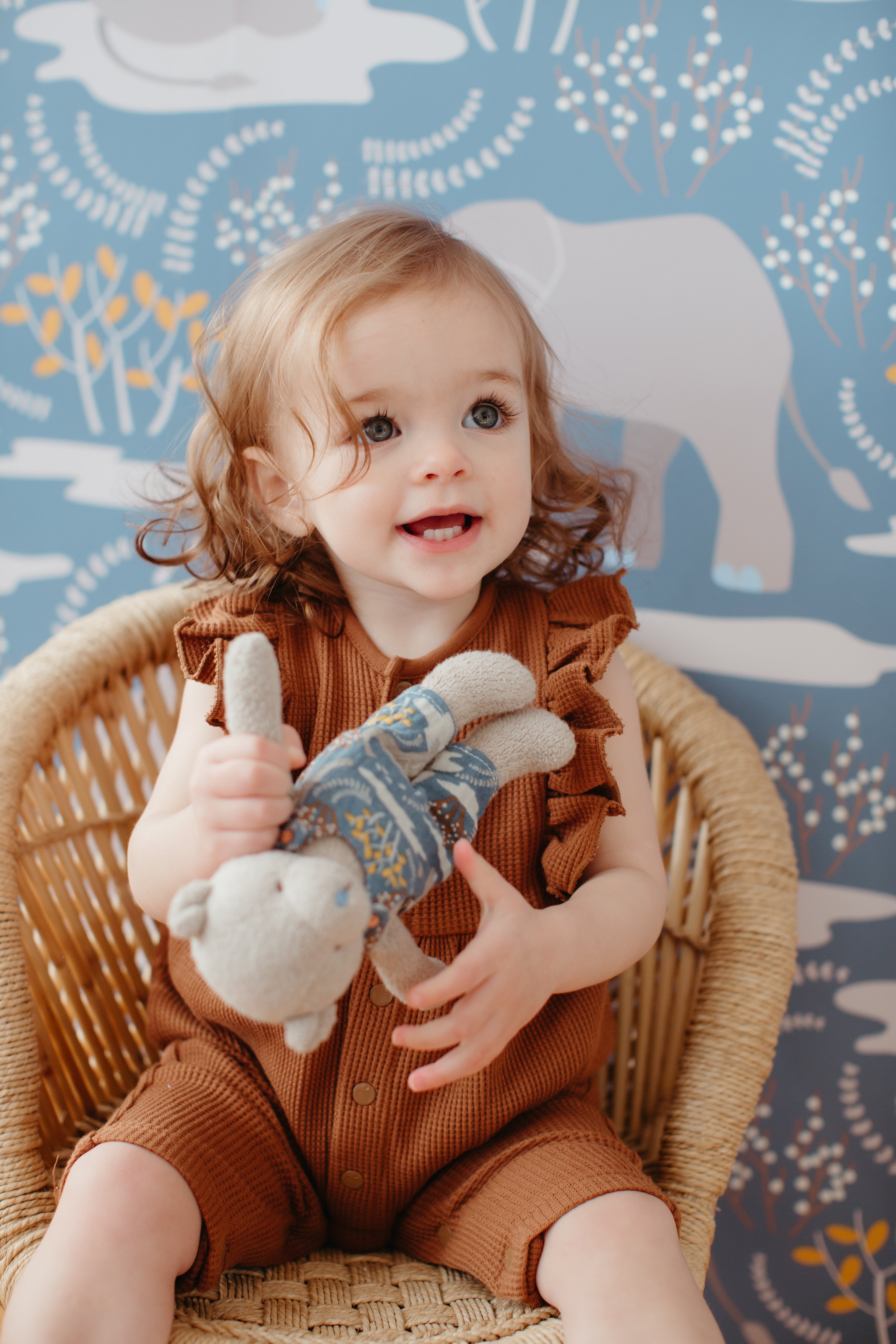 Waffle Ruffle Coverall - Caramel