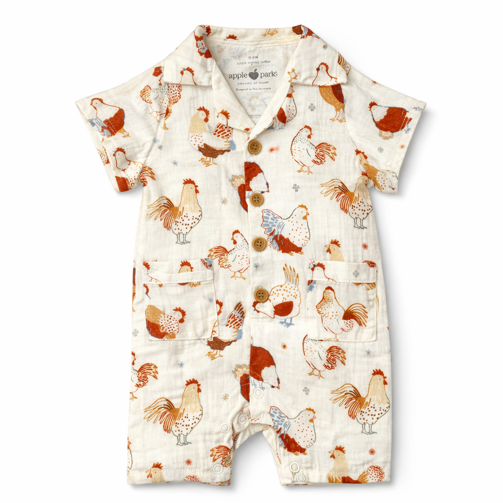 Muslin Cabana Romper - Feathered Friends