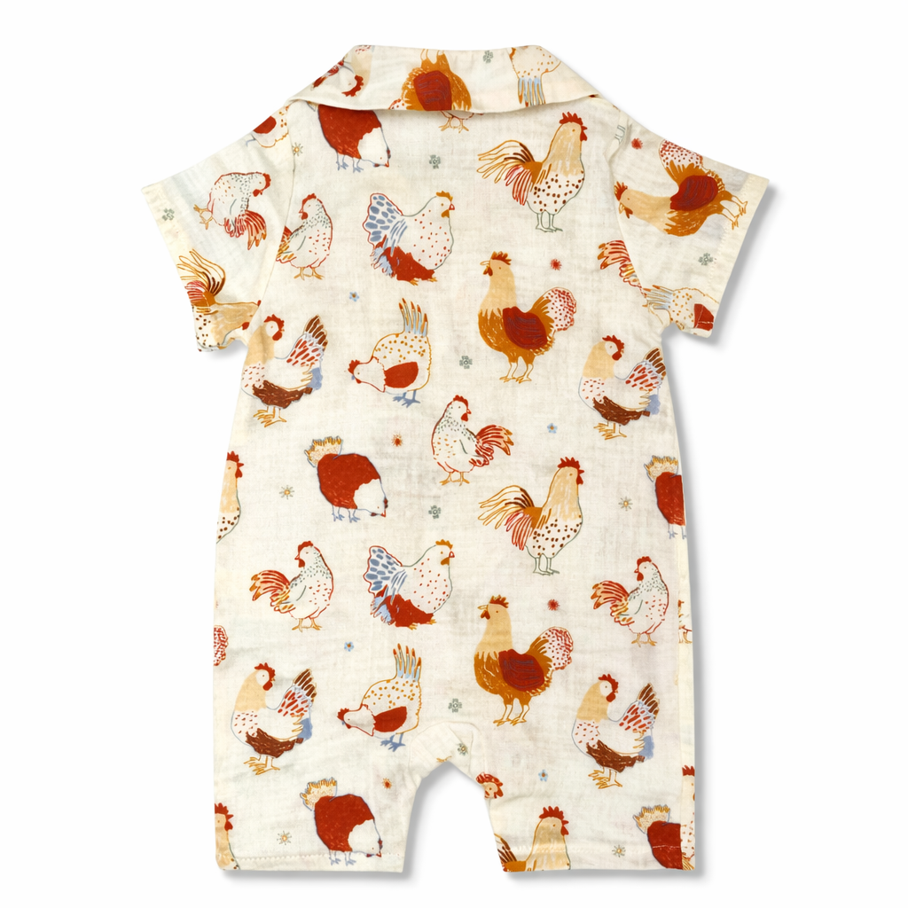 Muslin Cabana Romper - Feathered Friends
