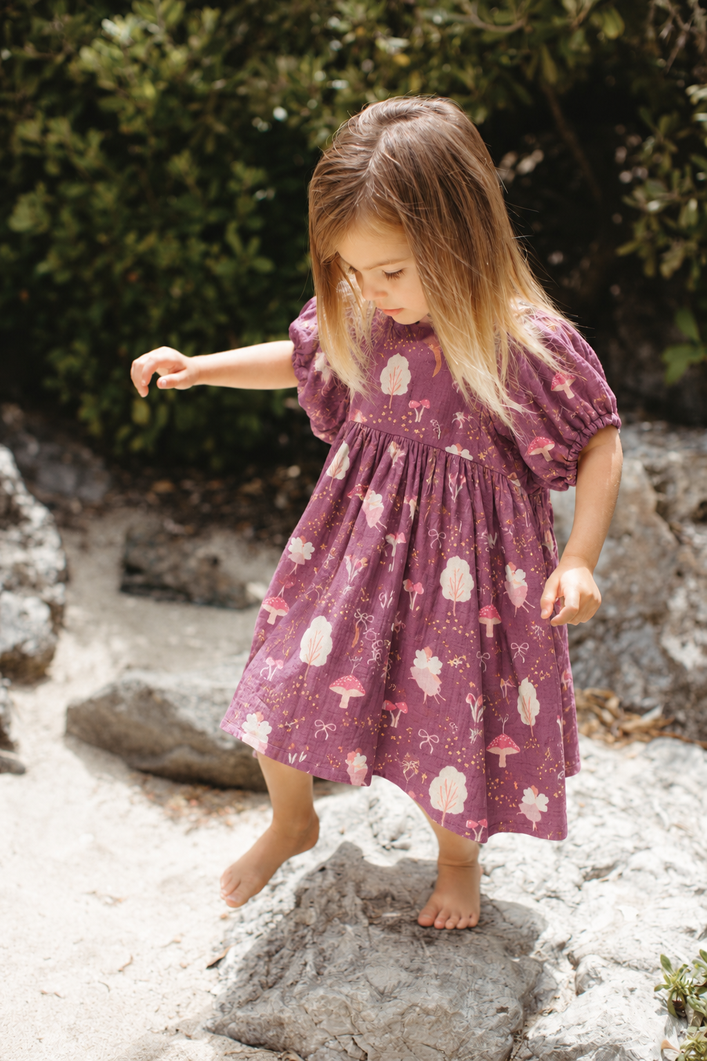 Dress with Puff Sleeves - Forest Fairies