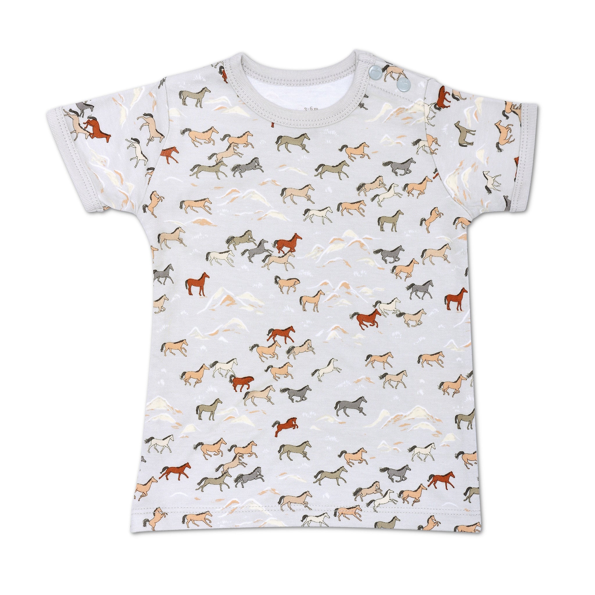 Bamboo Short Sleeve Shirt - Wild Horses