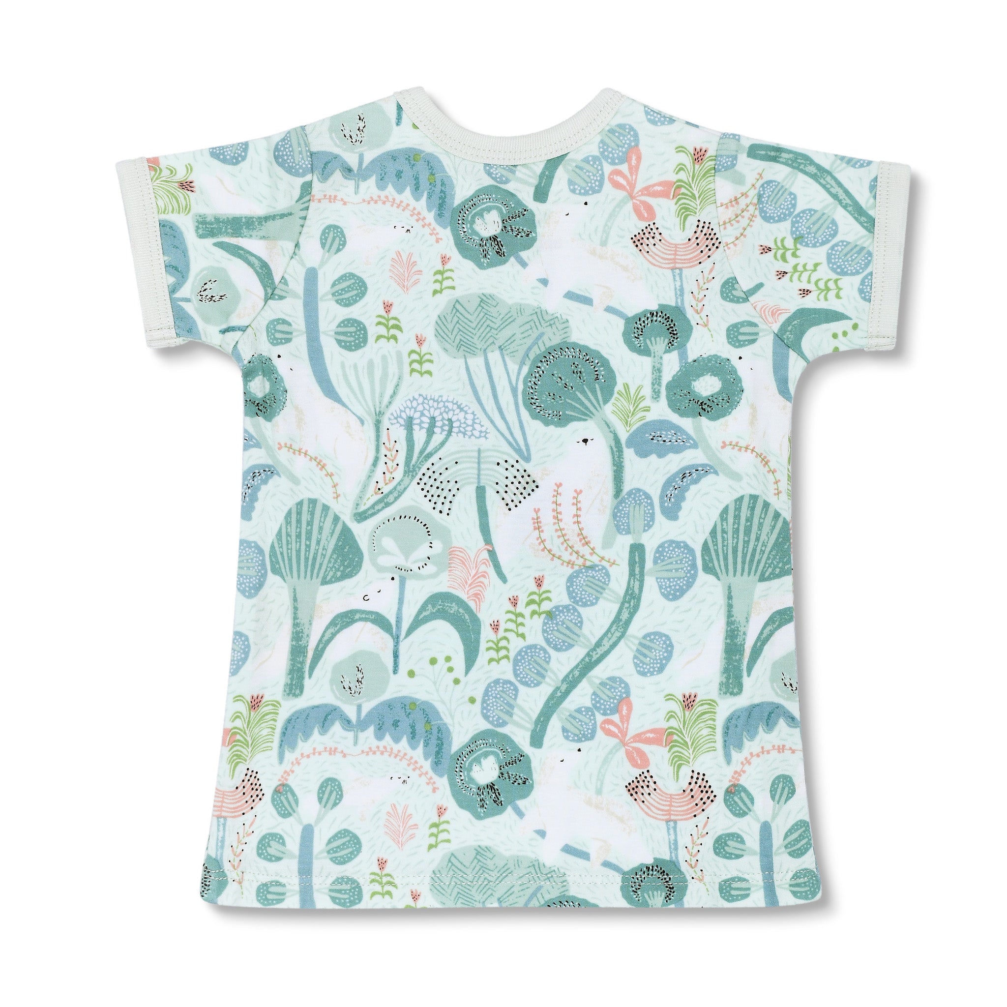 Bamboo Blend Short Sleeve Shirt - Minty Bear Bloom