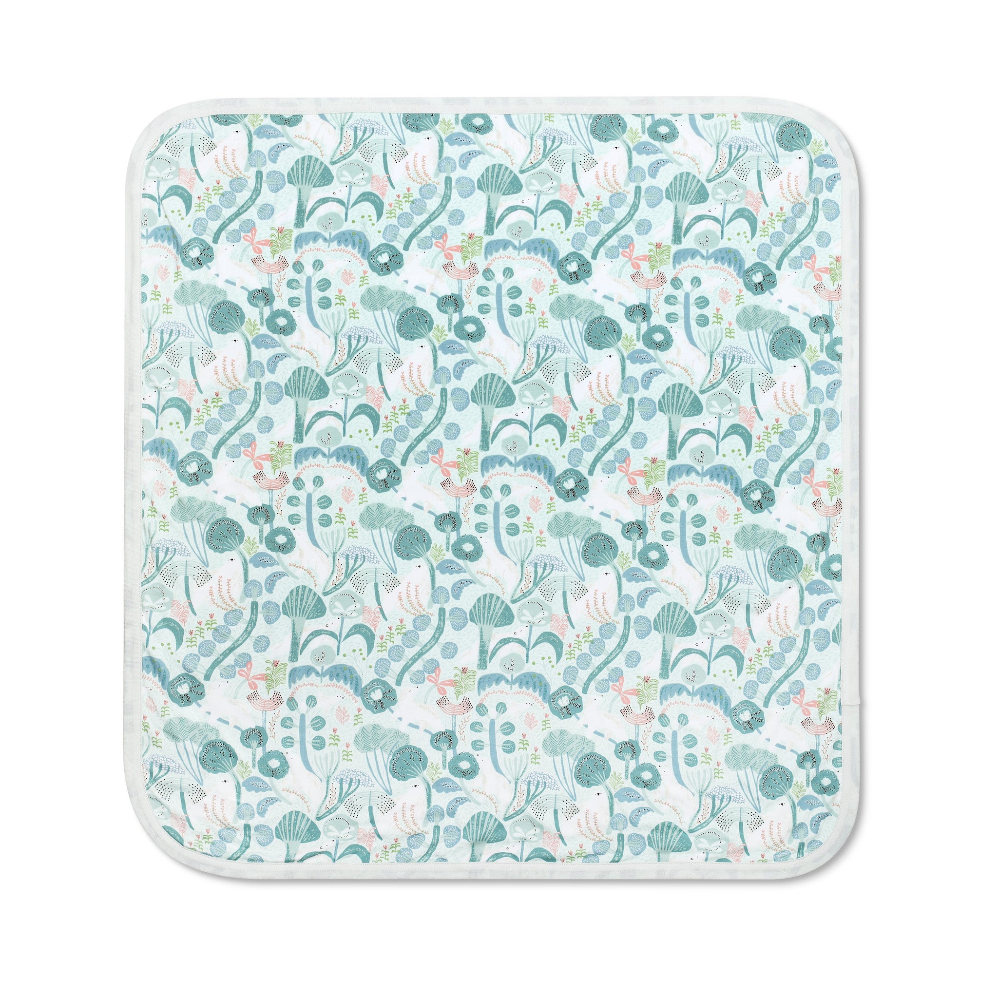 Bamboo Baby Blanket - Minty Bear Bloom