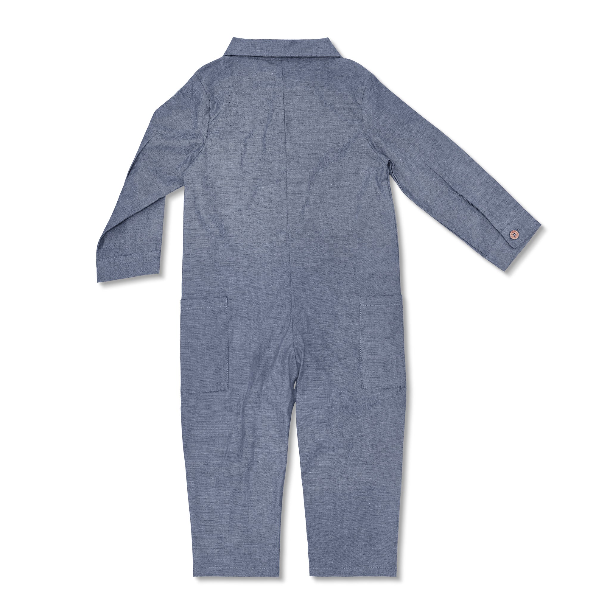 Chambray Long-sleeve Jumpsuit