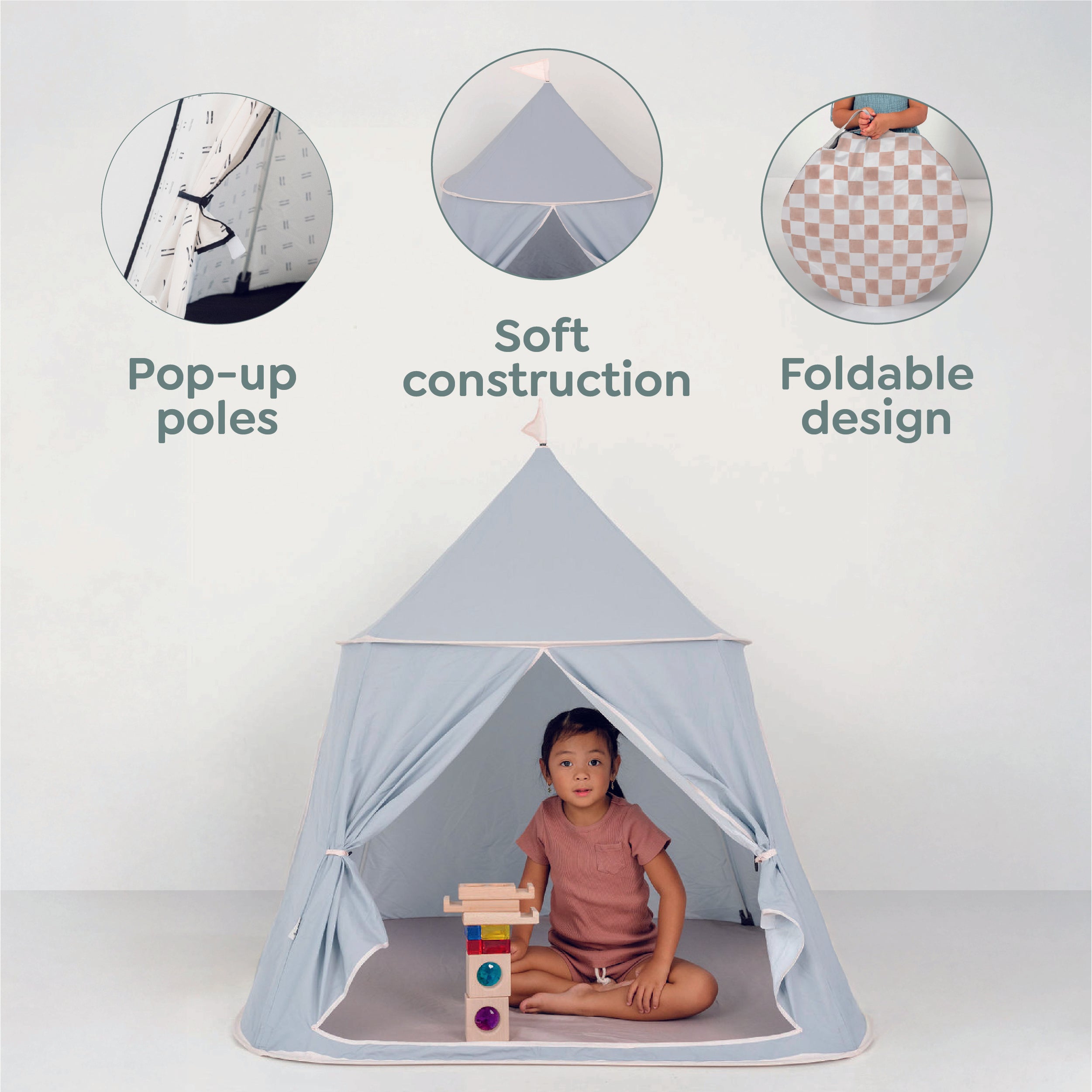 Checker Matcha Play Tent