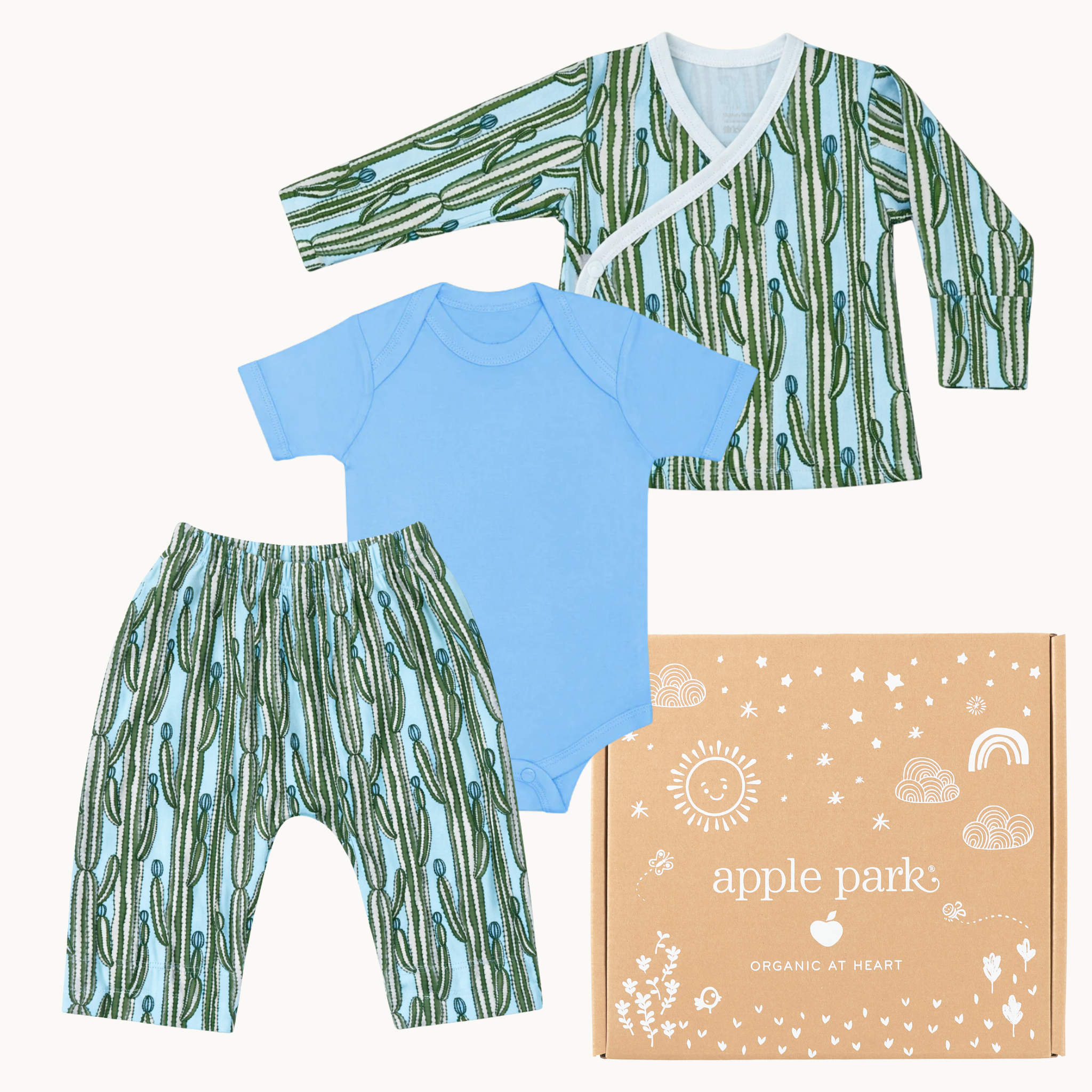 Bamboo Blend Layette Set - Blooming Saguaro