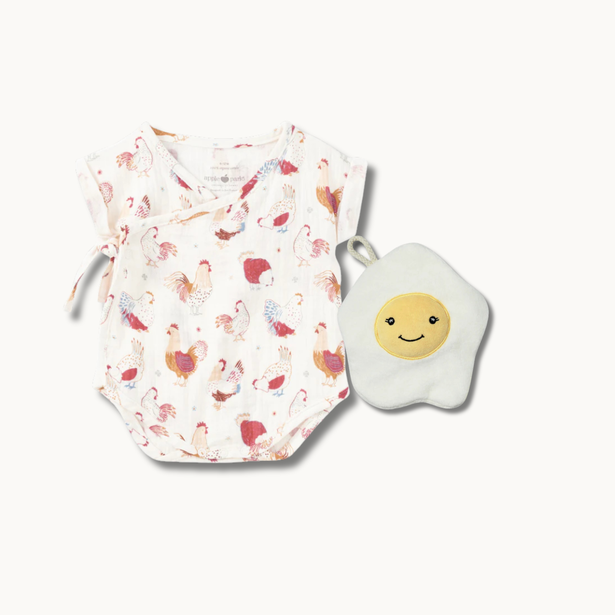 Organic Baby Gift Set – Muslin Wrap Bubble + Eggie Crinkle Blankie