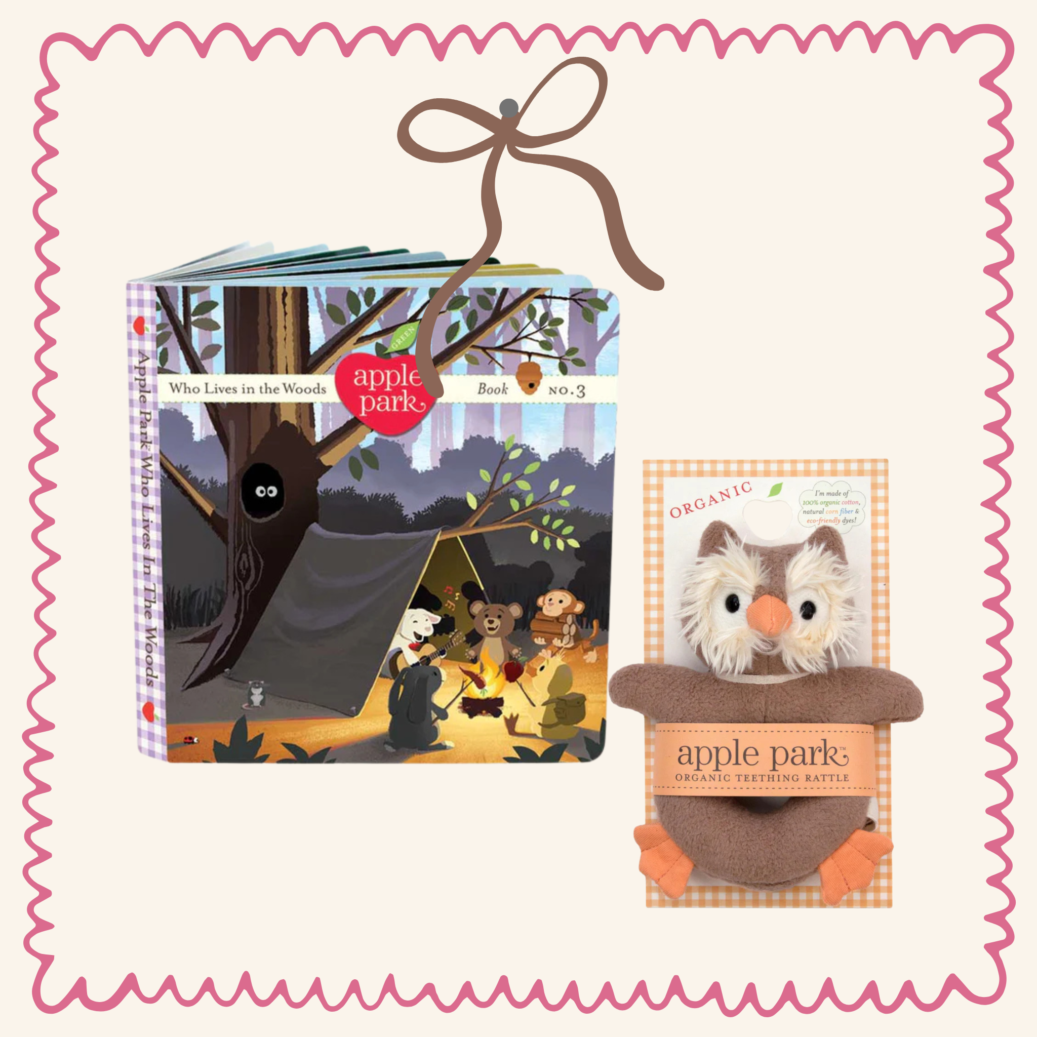 Woodland Owl Teething Rattle & Storybook Gift Bundle