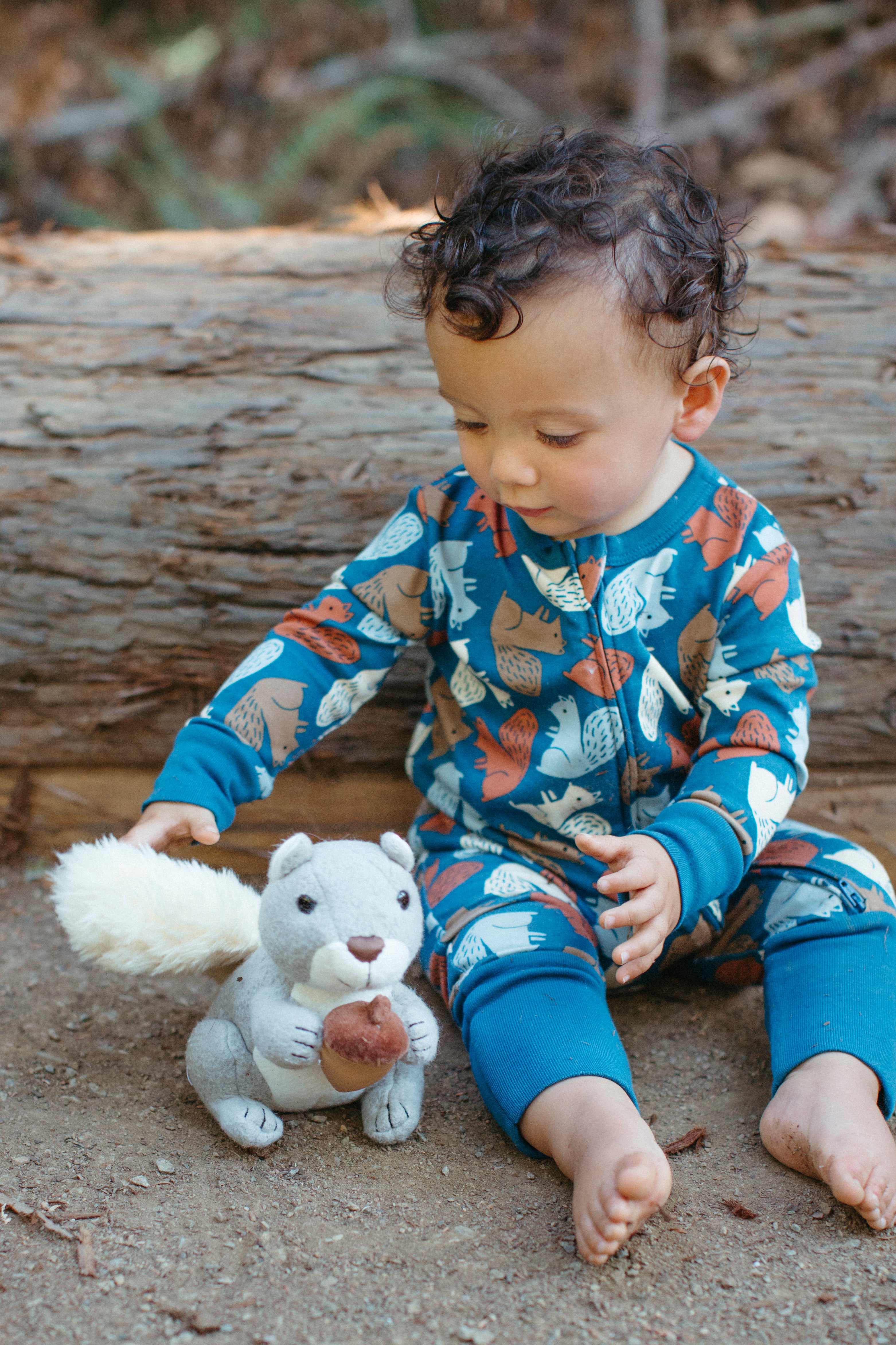 Bamboo Blend Convertible Coverall - Squirrel Scurry