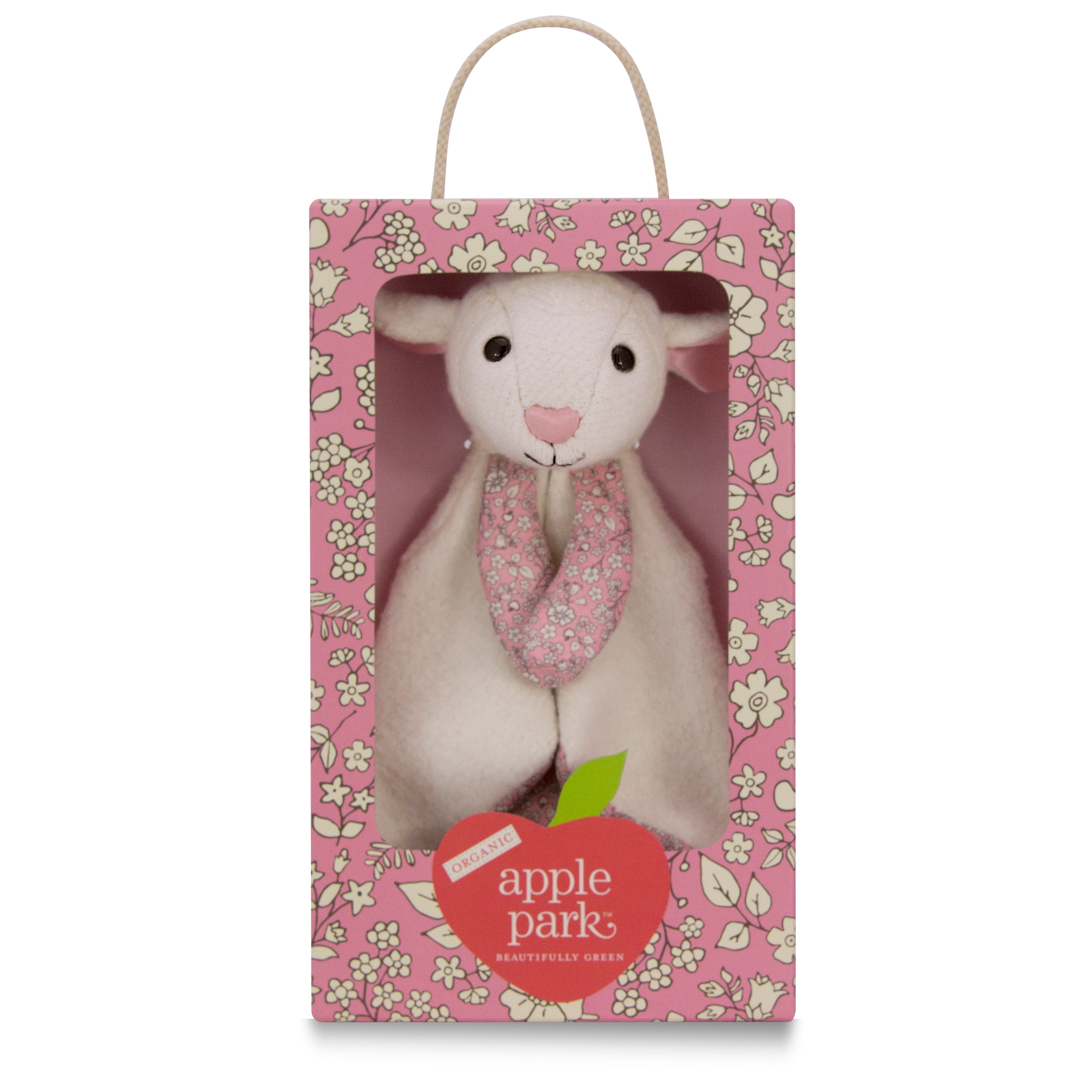 Organic Lamb Baby Gift Set – Patterned Blankie & Matching Rattle