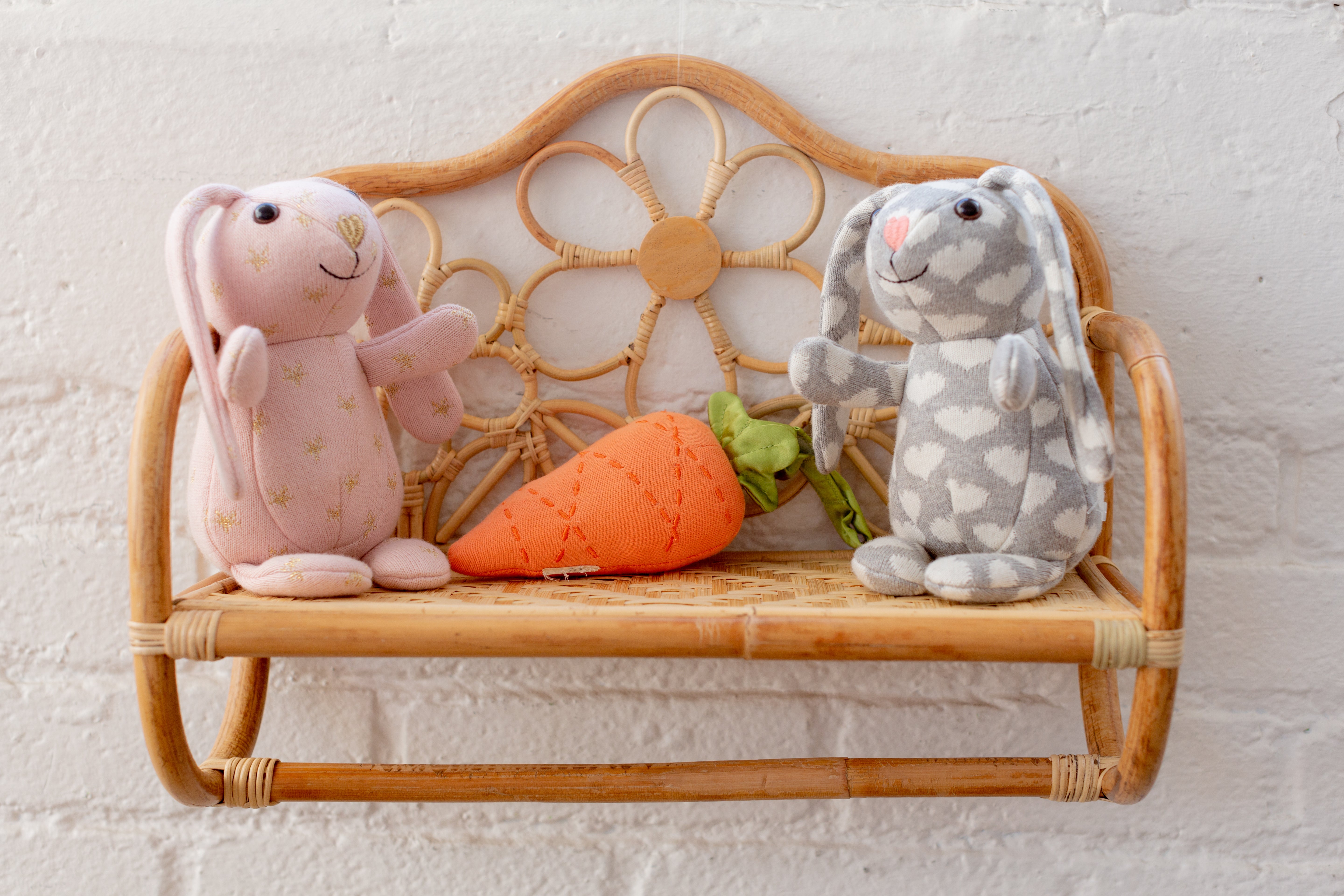 Knit Patterned Bunny Plush - Sparkle