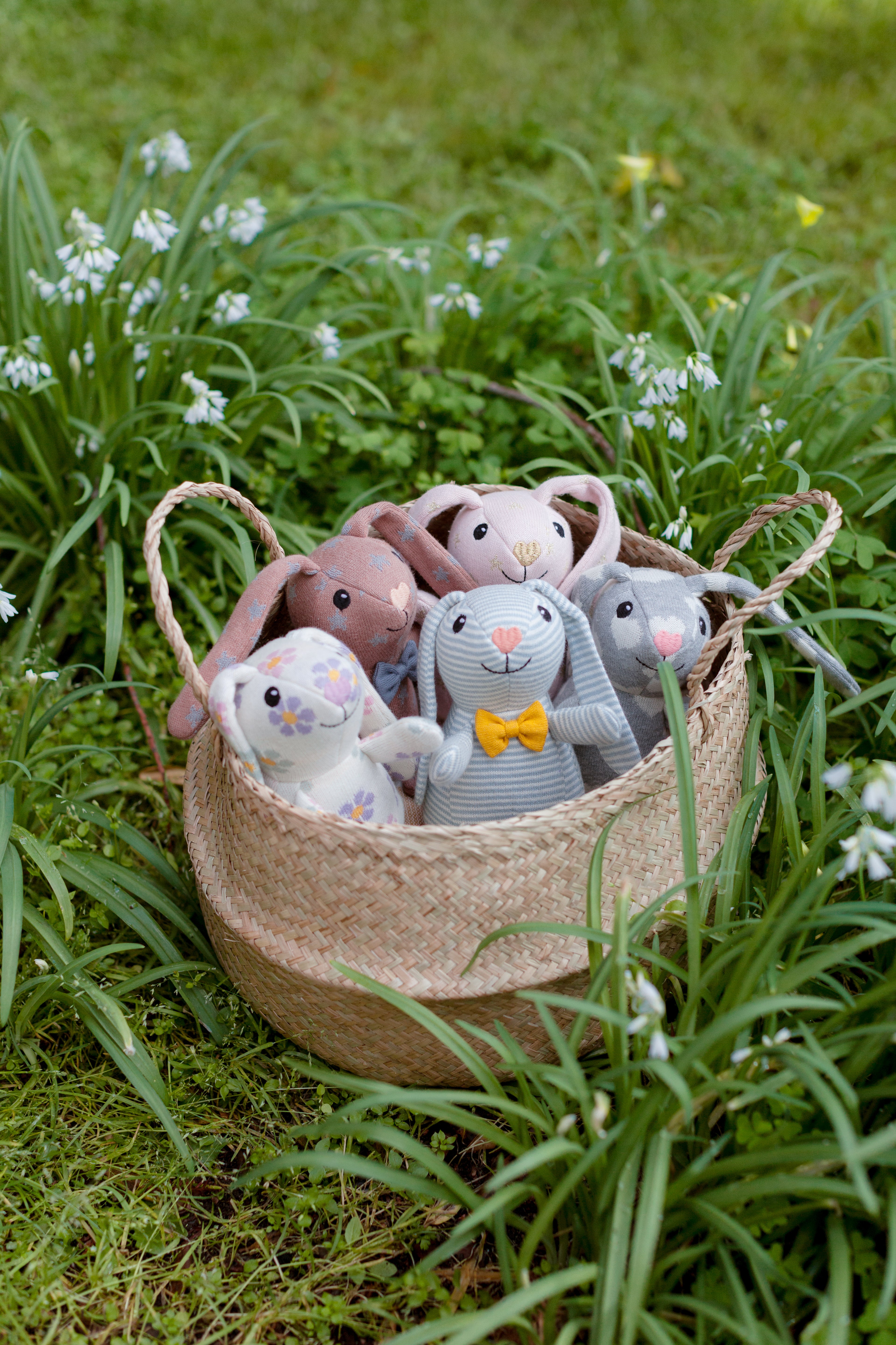 Knit Patterned Bunny Plush - Dapper Bunny