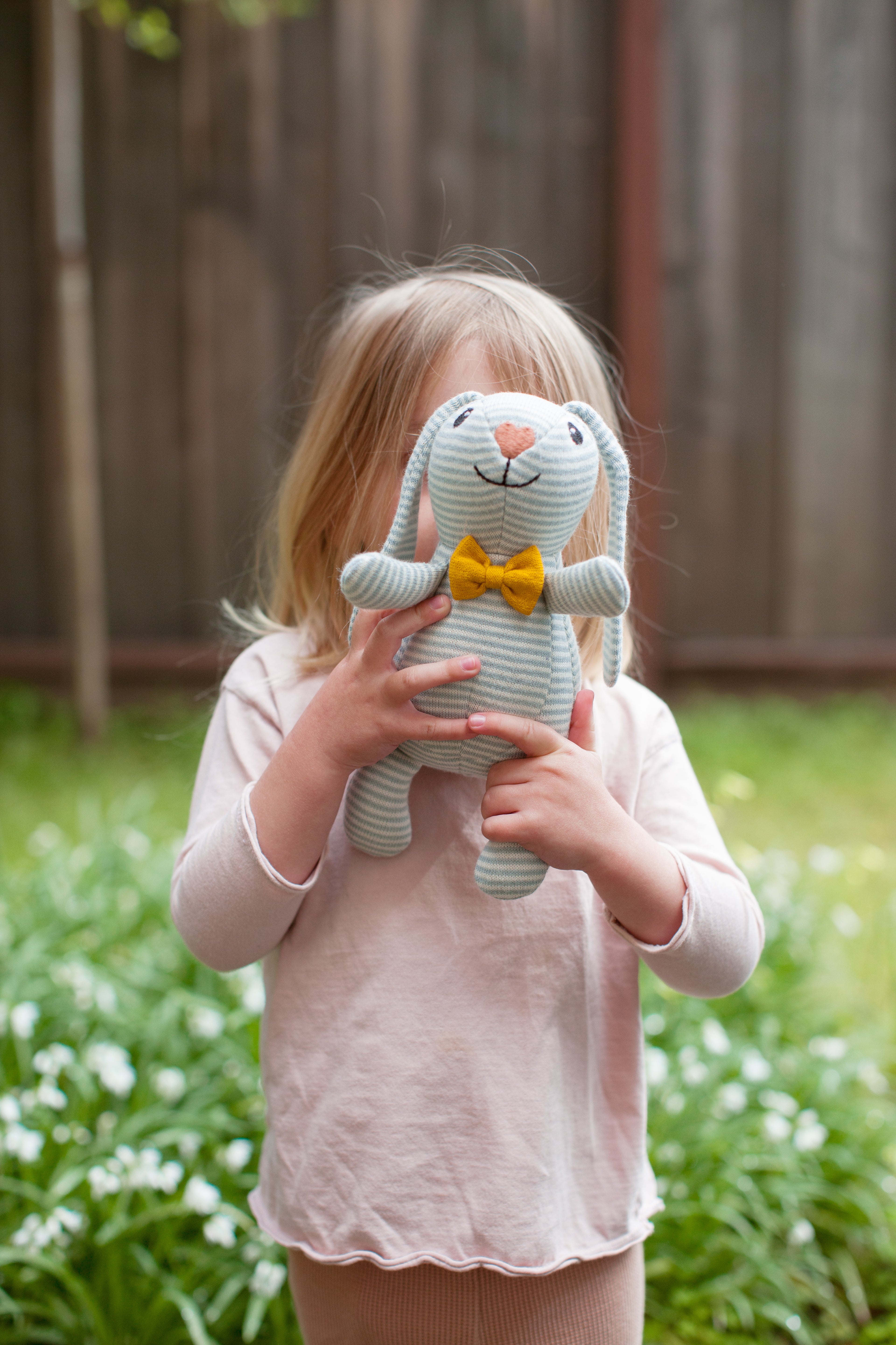 Knit Patterned Bunny Plush - Dapper Bunny