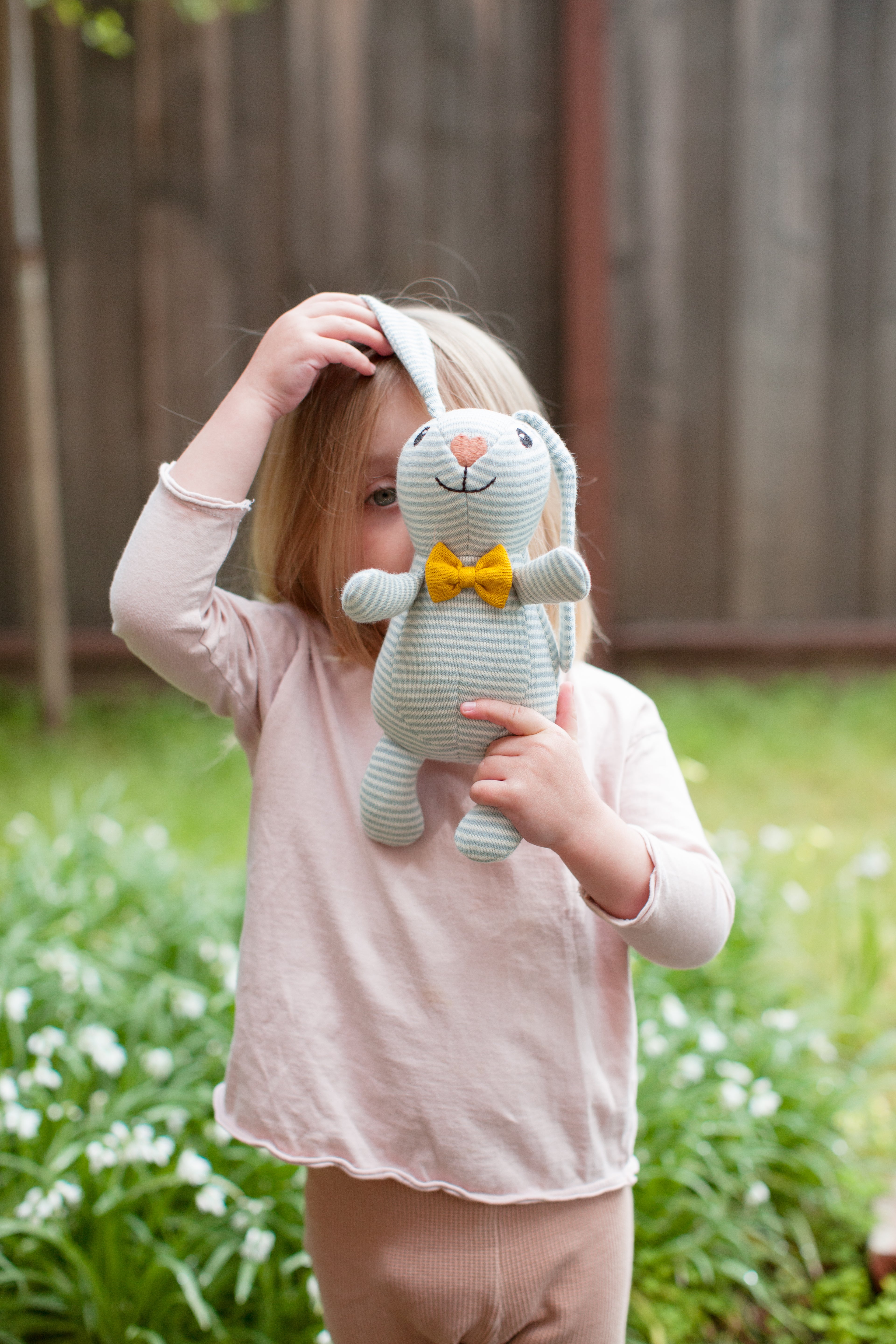 Knit Patterned Bunny Plush - Dapper Bunny