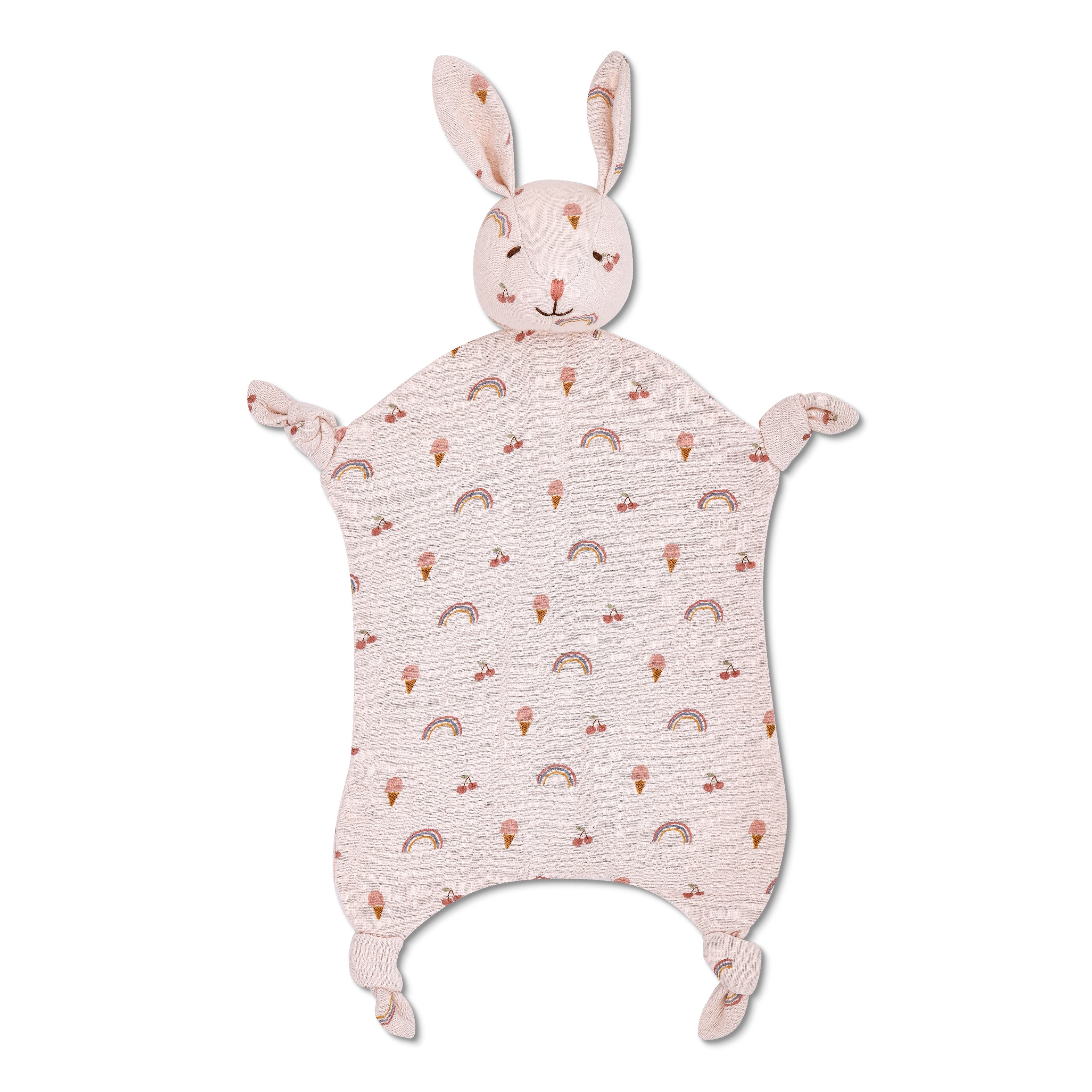 Muslin Bunny Lovey - Rainbows & Ice Cream