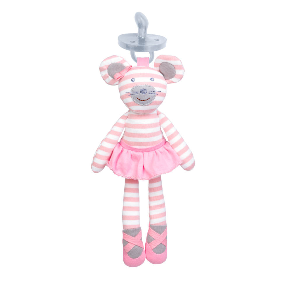 Ballerina Mouse - Pacifier Buddy