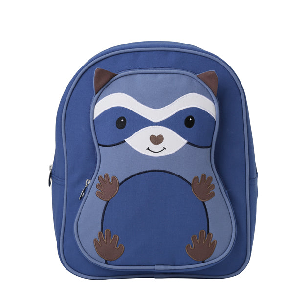 Recycled Fabric Big Kid Backpack – Raccoon