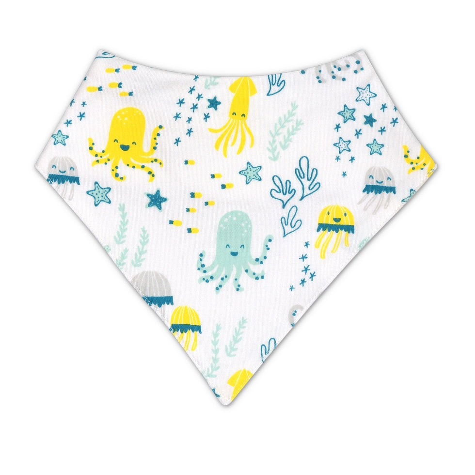 Organic Cotton Bandana Bib – Sea Life