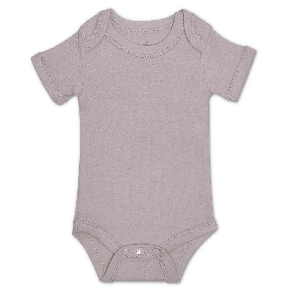 Essential Organic Onesie –Grey Pointelle