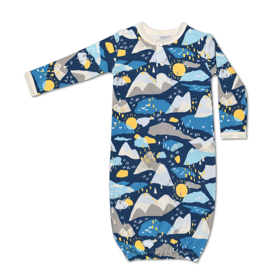 Organic Cotton Sleep Gown - Blue Mountain