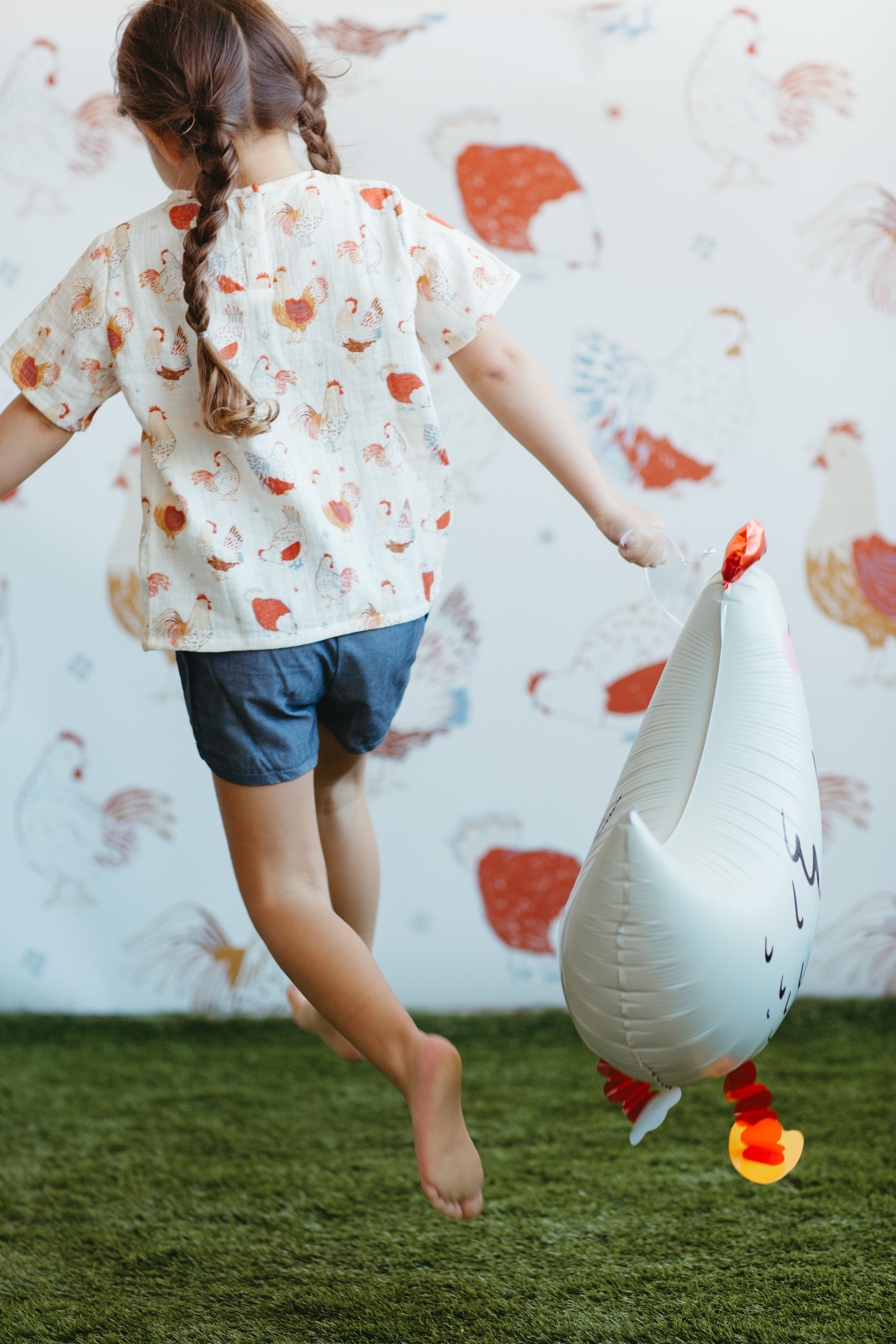 Muslin Short Sleeve Boxy Fit Top - Feathered Friends