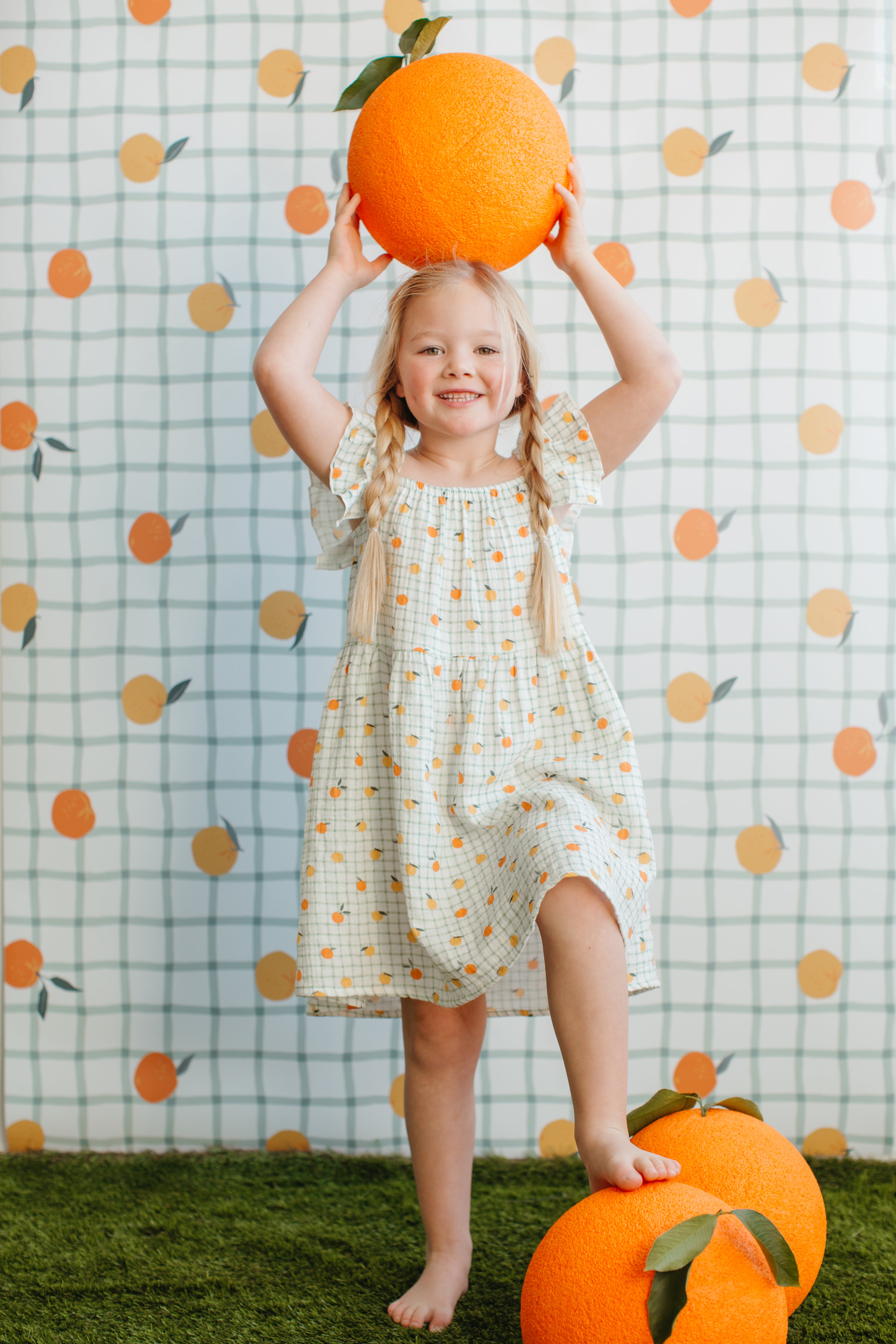 Muslin Flutter Strap Dress - Gingham Grove