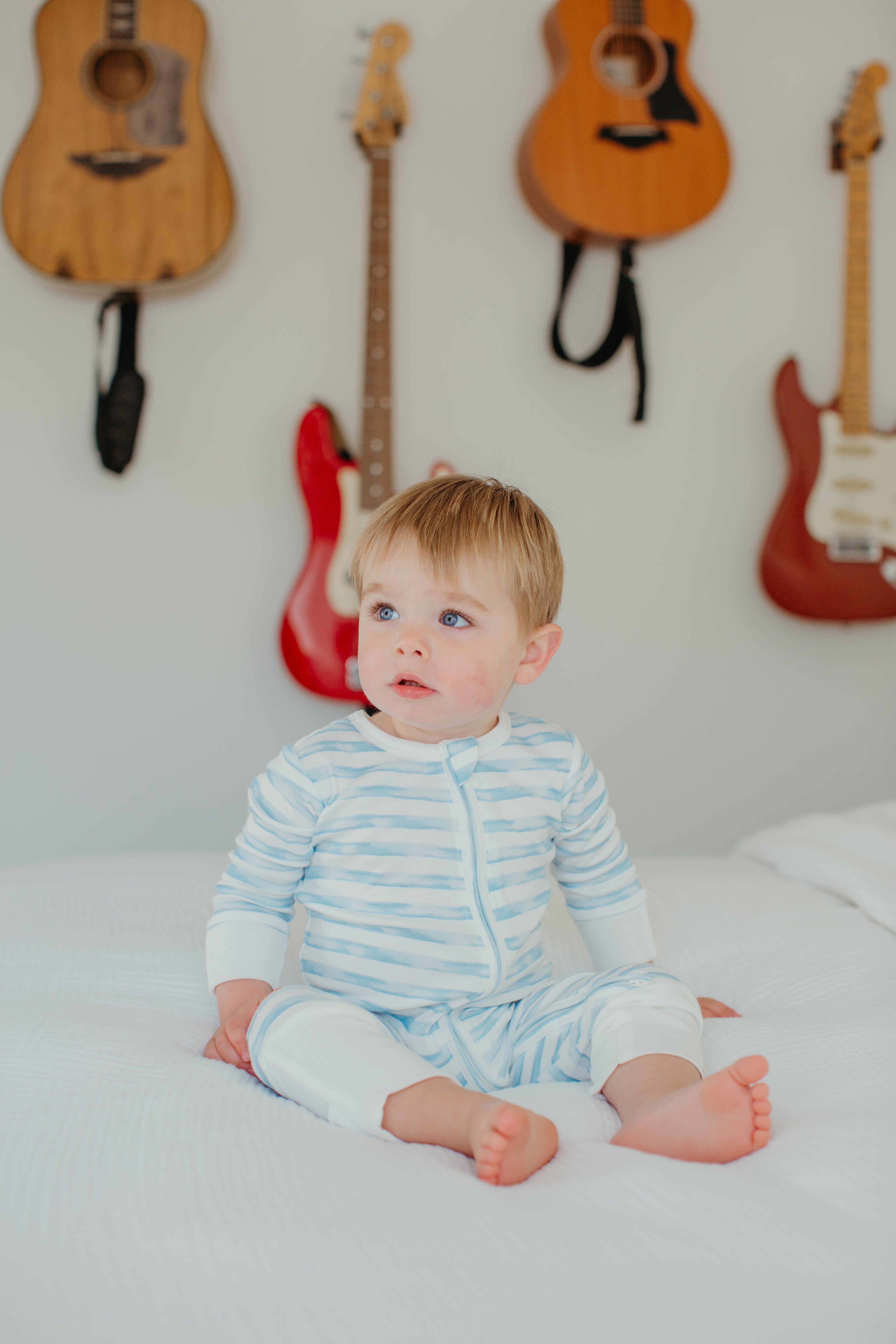Bamboo Blend Convertible Coverall - Breezy Bay Stripe