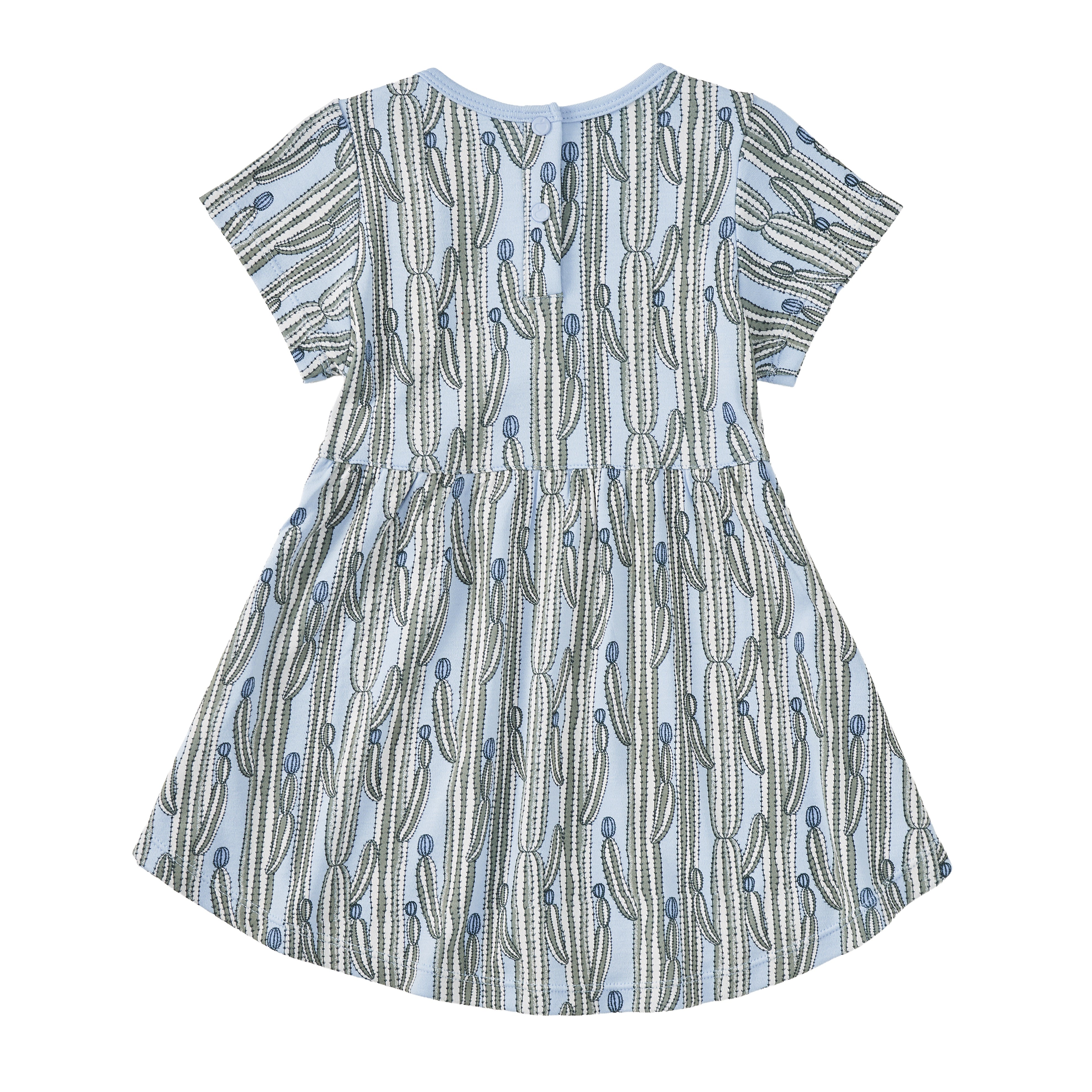 Bamboo Blend Short Sleeve Twirly Tee Dress - Blooming Saguaro