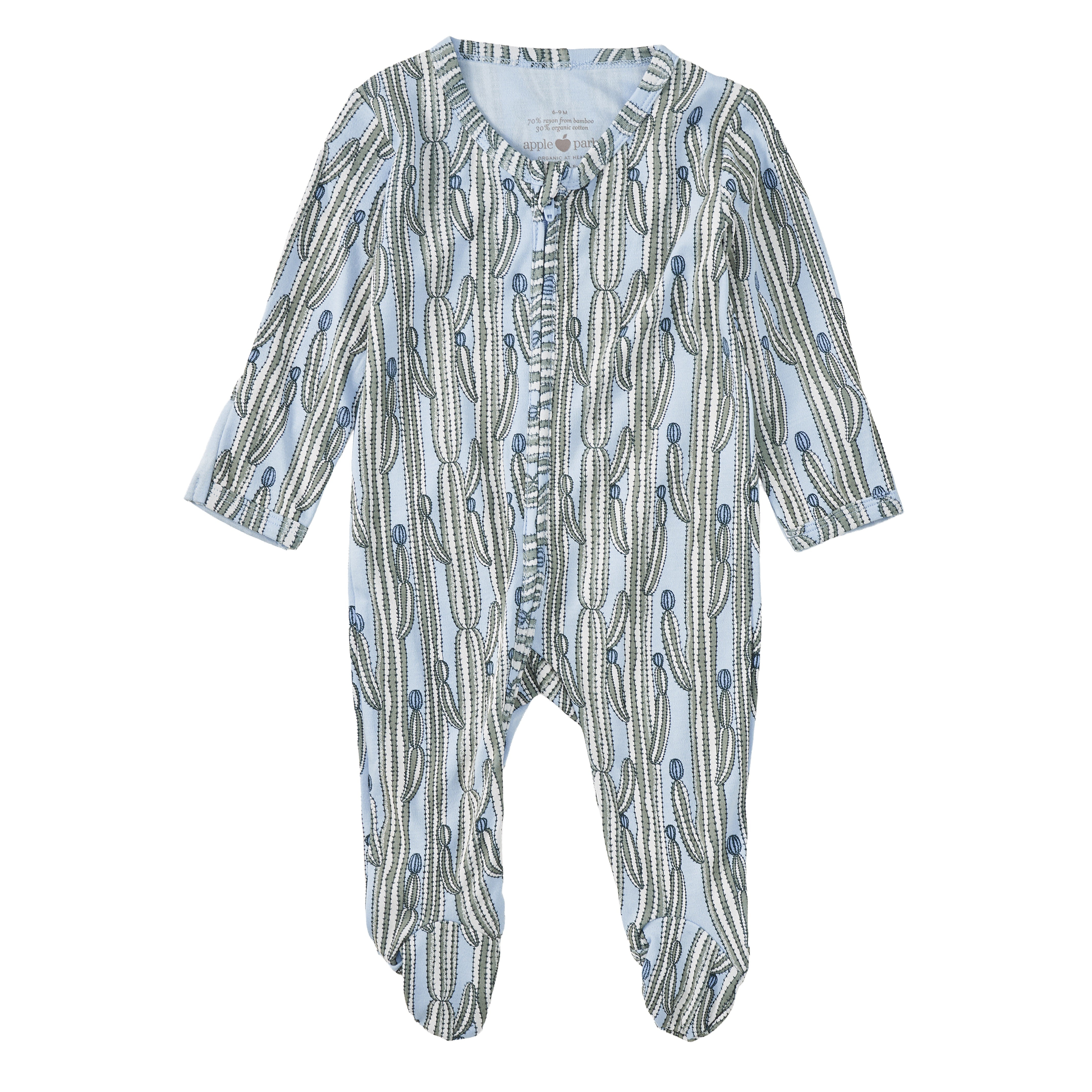 Bamboo Blend Zip Footie - Blooming Saguaro