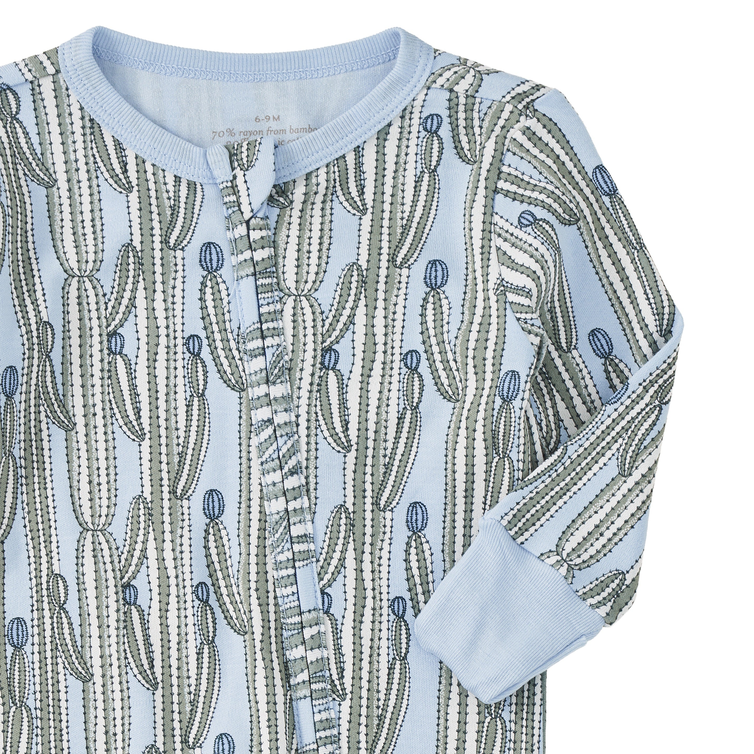 Bamboo Blend Zip Footie - Blooming Saguaro