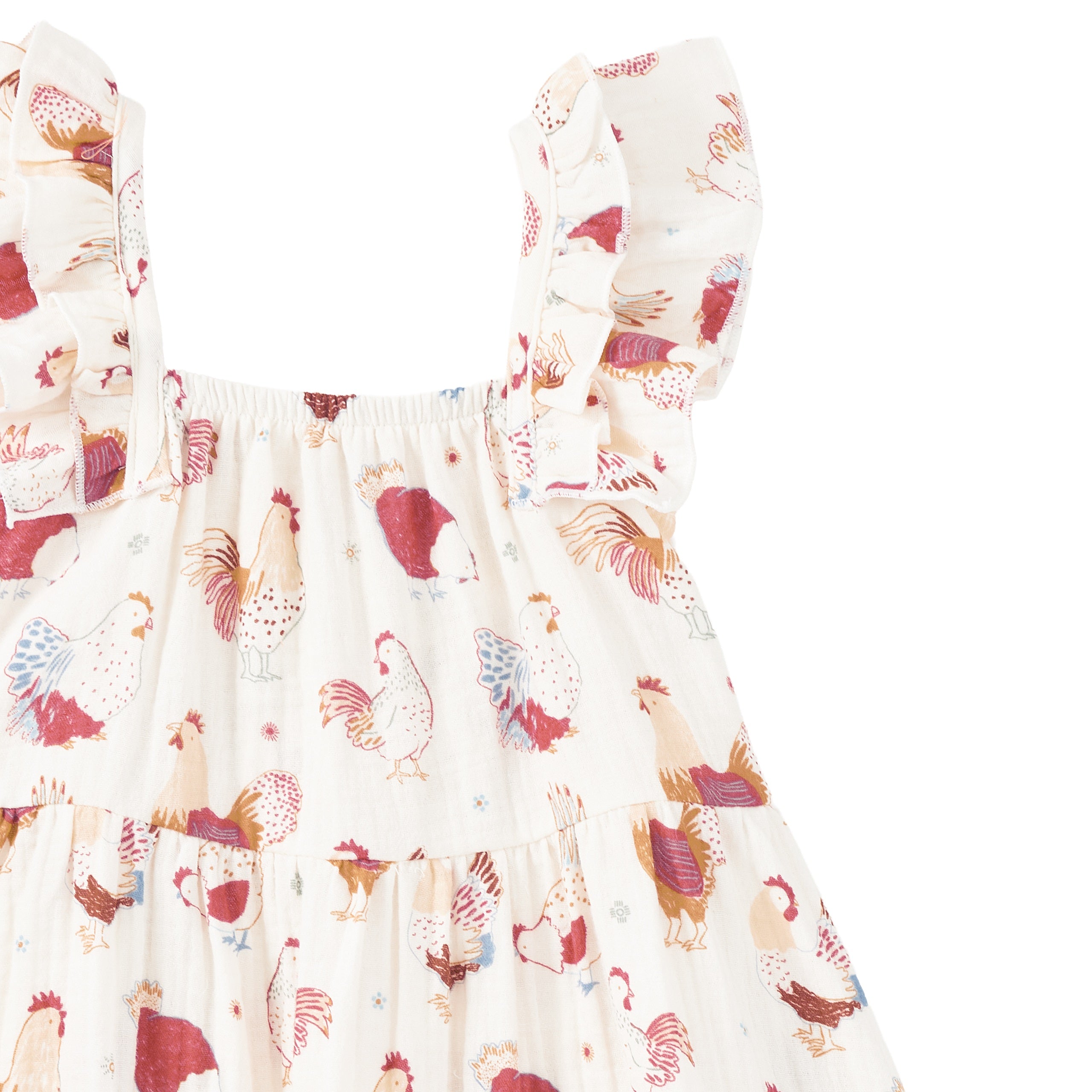 Muslin Flutter Strap Dress - Feathered Friends