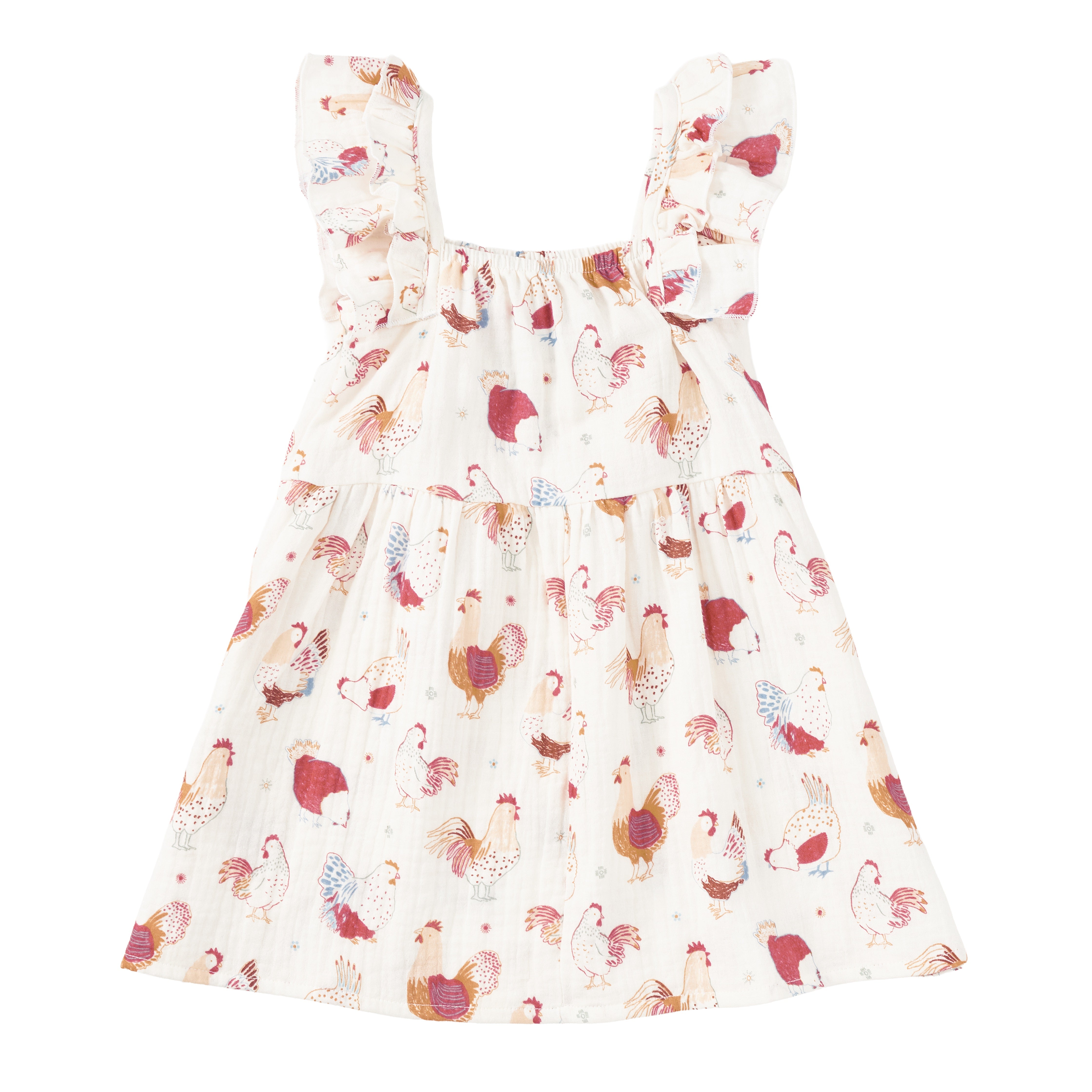 Muslin Flutter Strap Dress - Feathered Friends