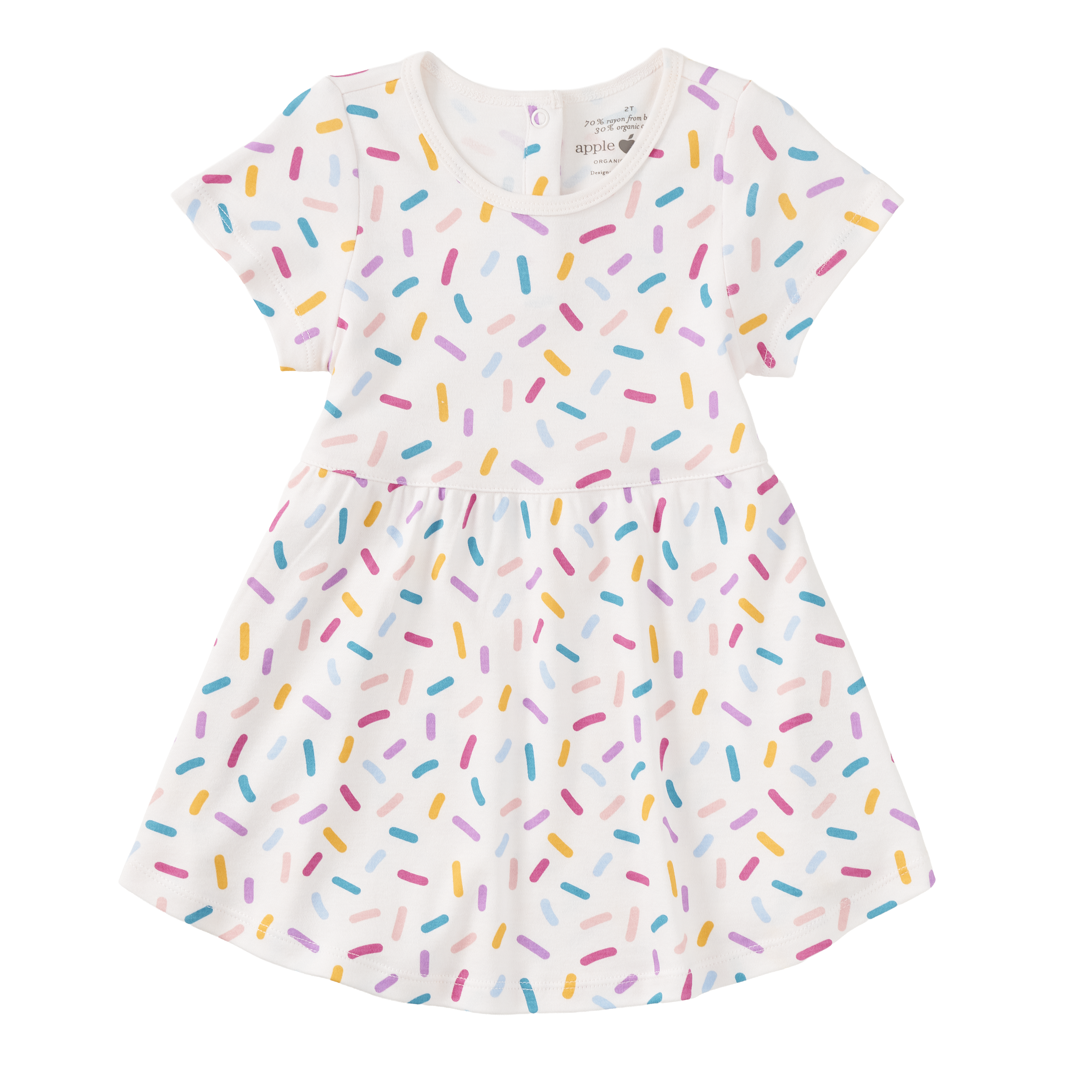 Bamboo Blend Short Sleeve Twirly Tee Dress - Sugar Rush