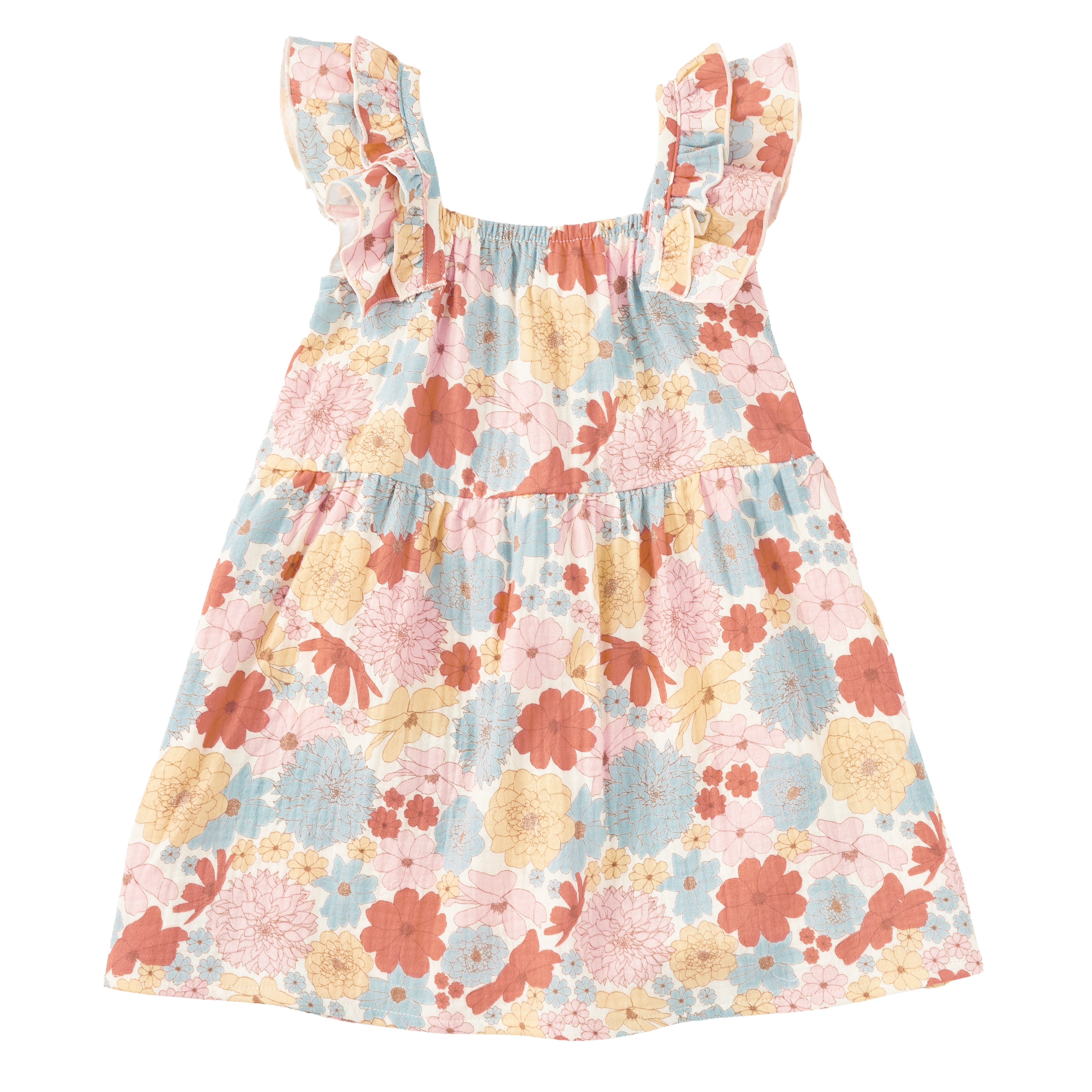 Muslin Flutter Strap Dress - Wildflower Picnic