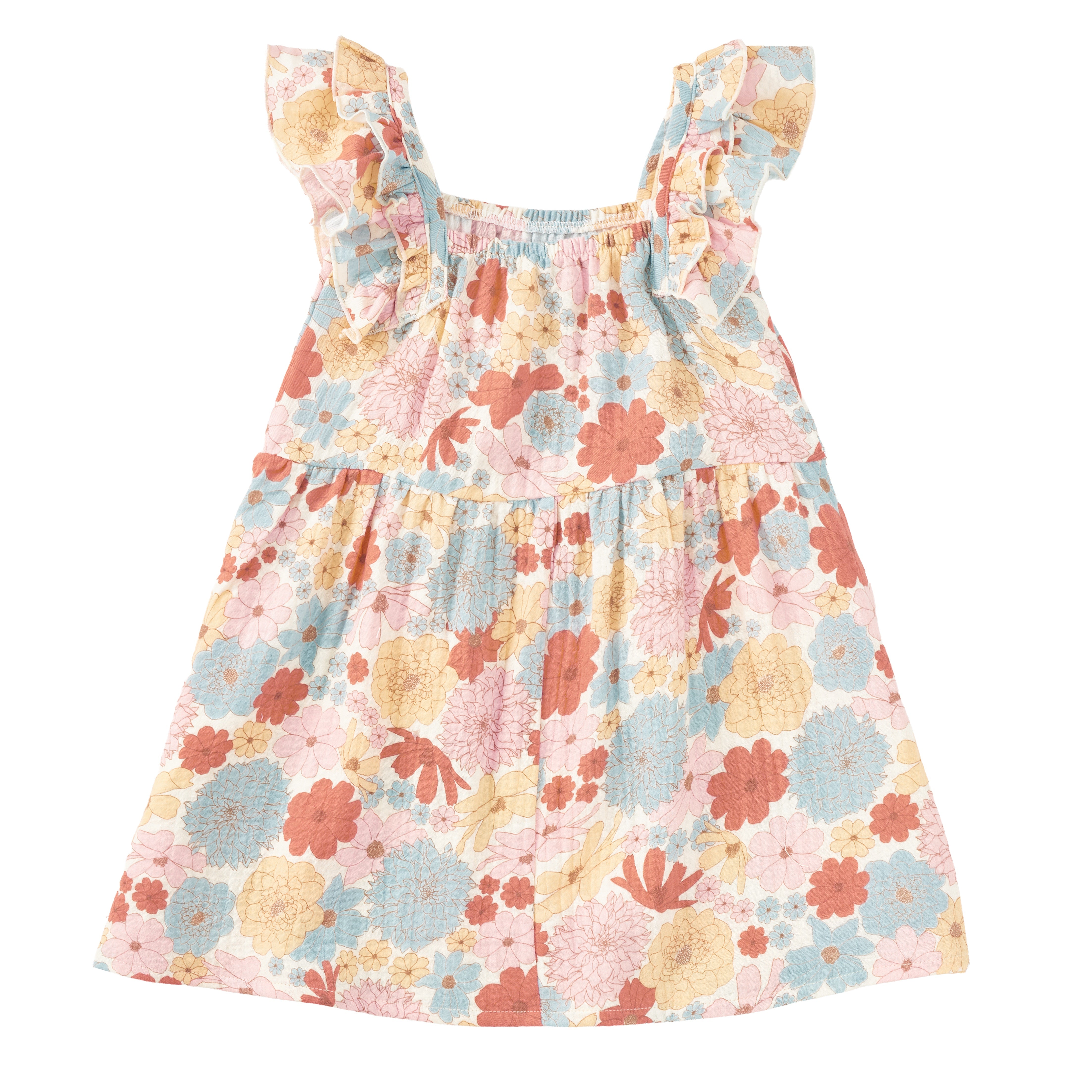 Muslin Flutter Strap Dress - Wildflower Picnic