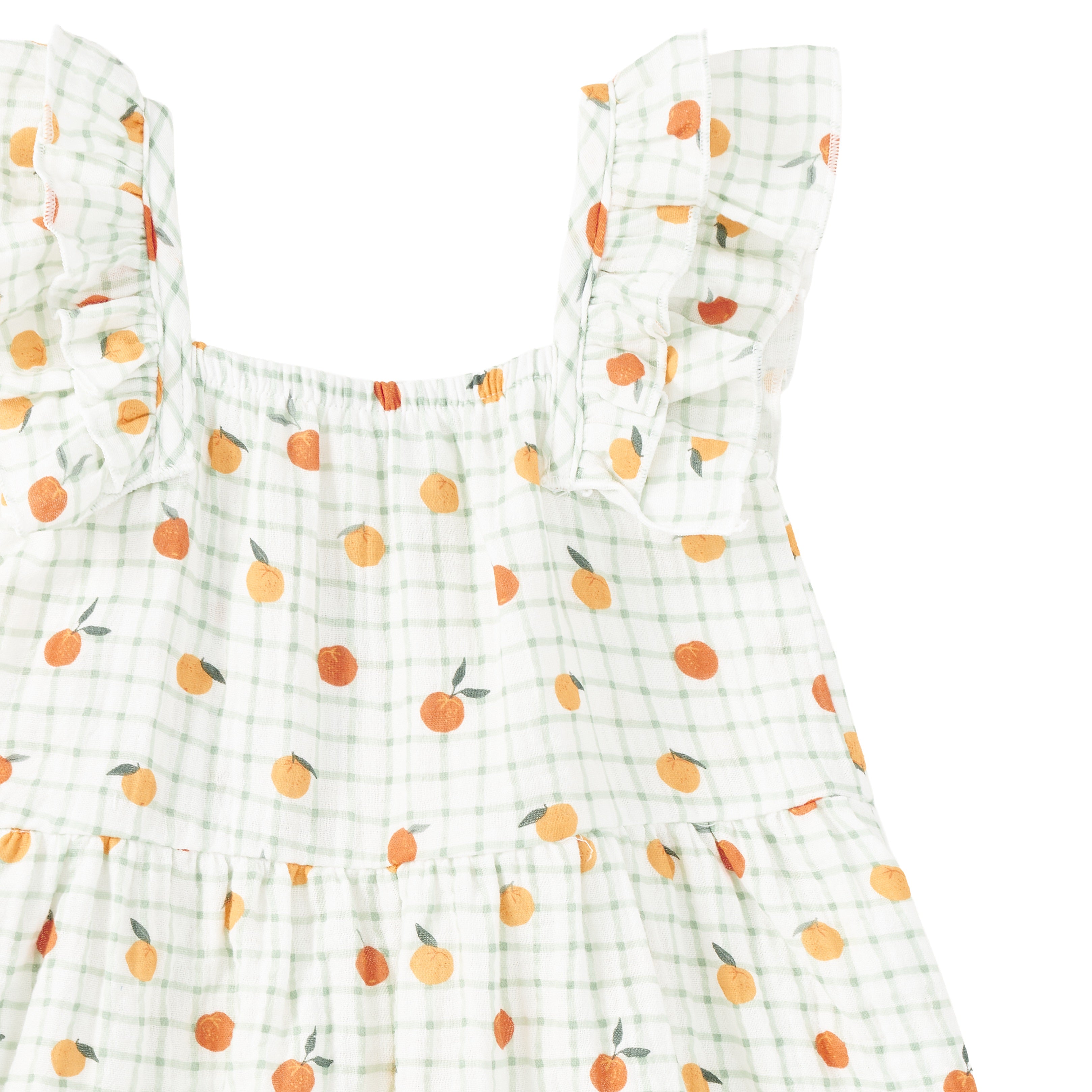 Muslin Flutter Strap Dress - Gingham Grove