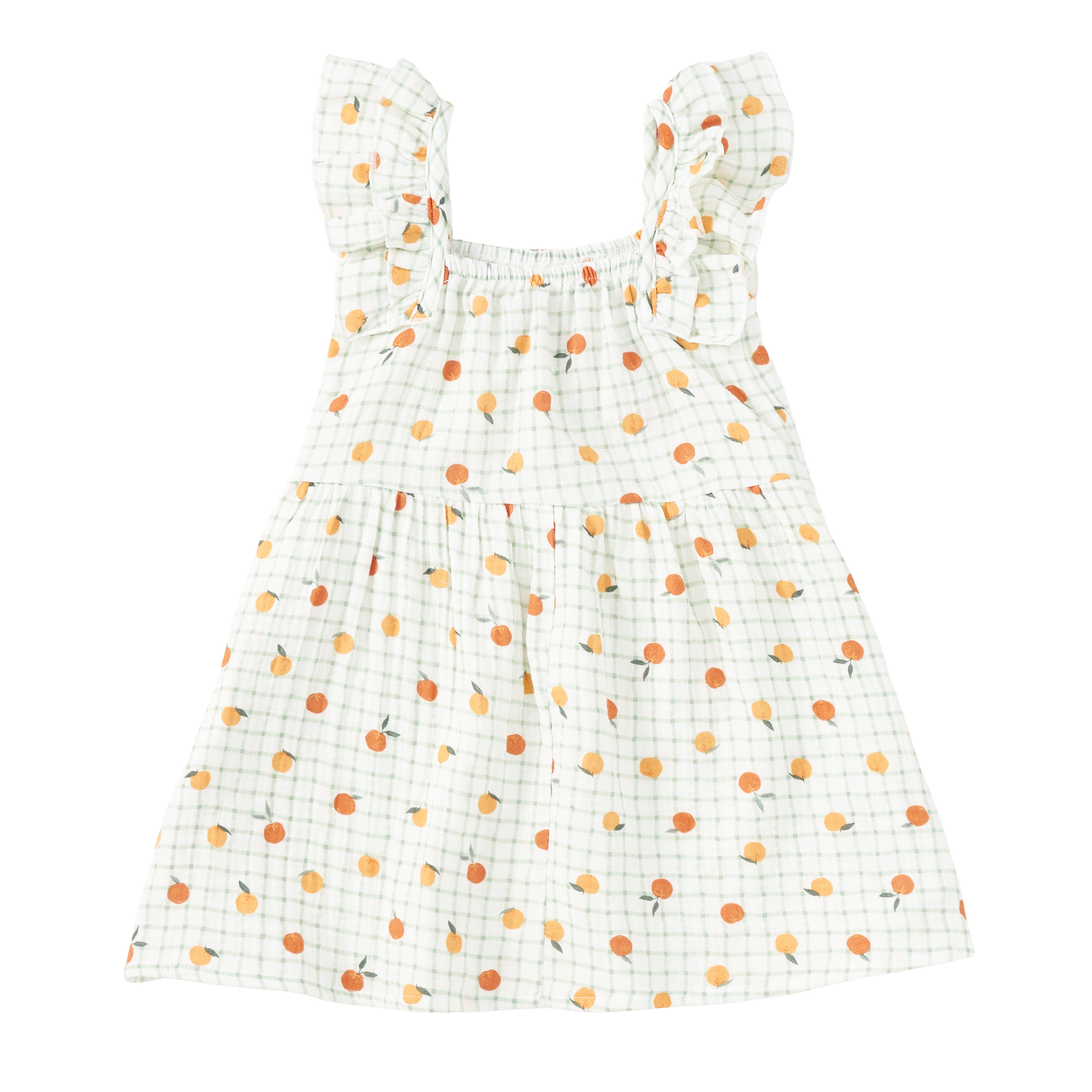 Muslin Flutter Strap Dress - Gingham Grove