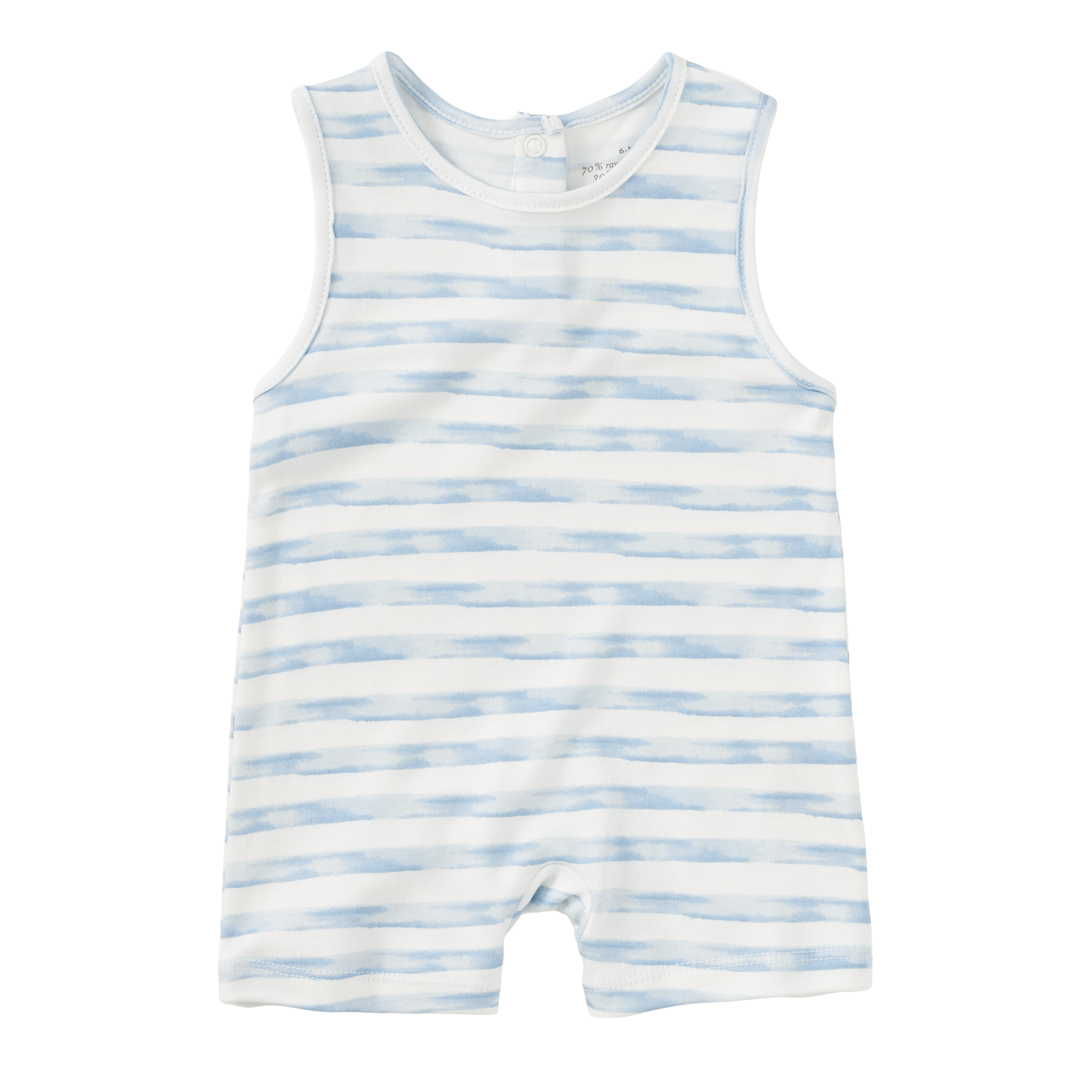 Bamboo Blend Sleeveless Coverall Romper – Breezy Bay Stripe