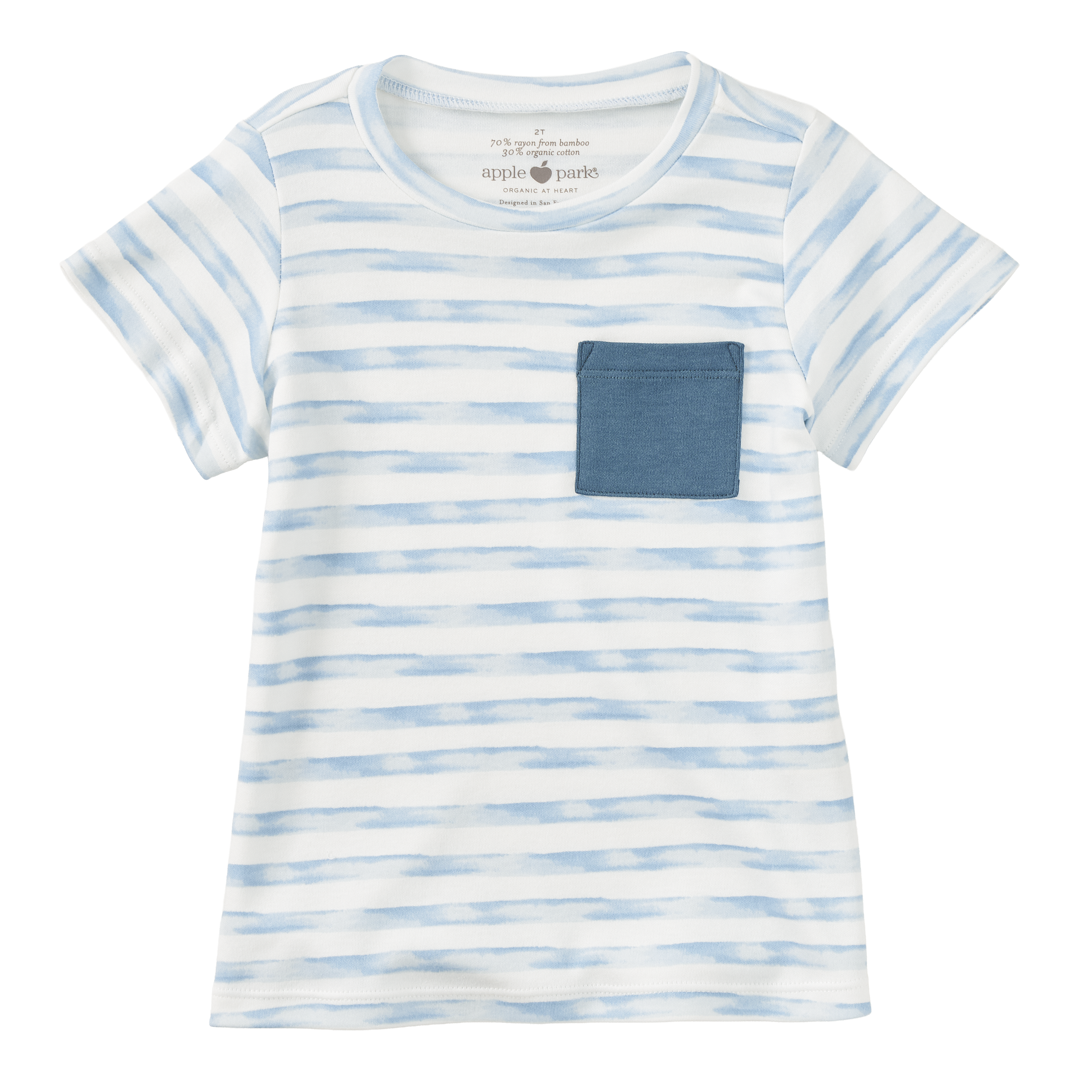 Bamboo Blend Short Sleeve Pocket Tee – Breezy Bay Stripe