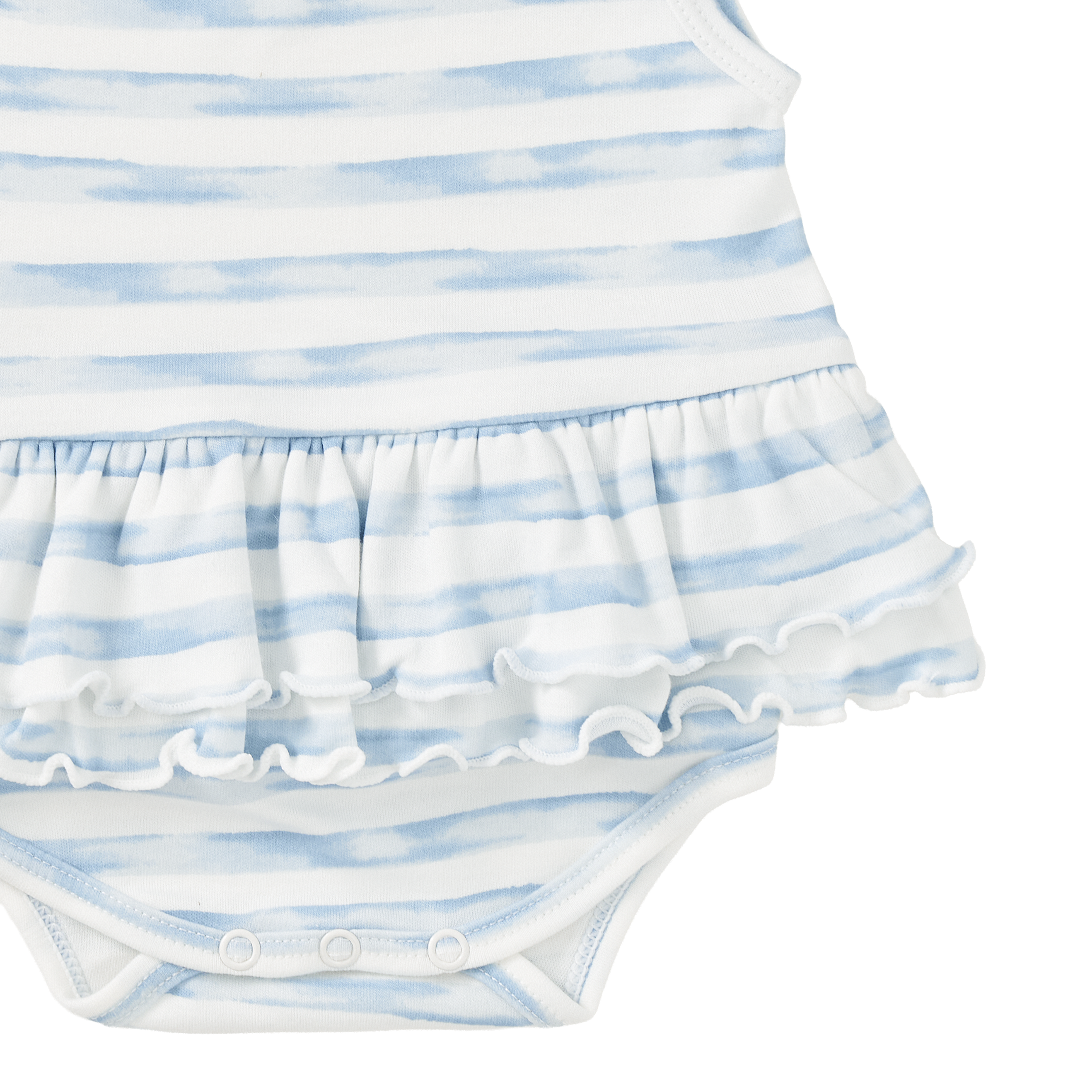 Bamboo Blend Skirted Romper - Breezy Bay Stripe