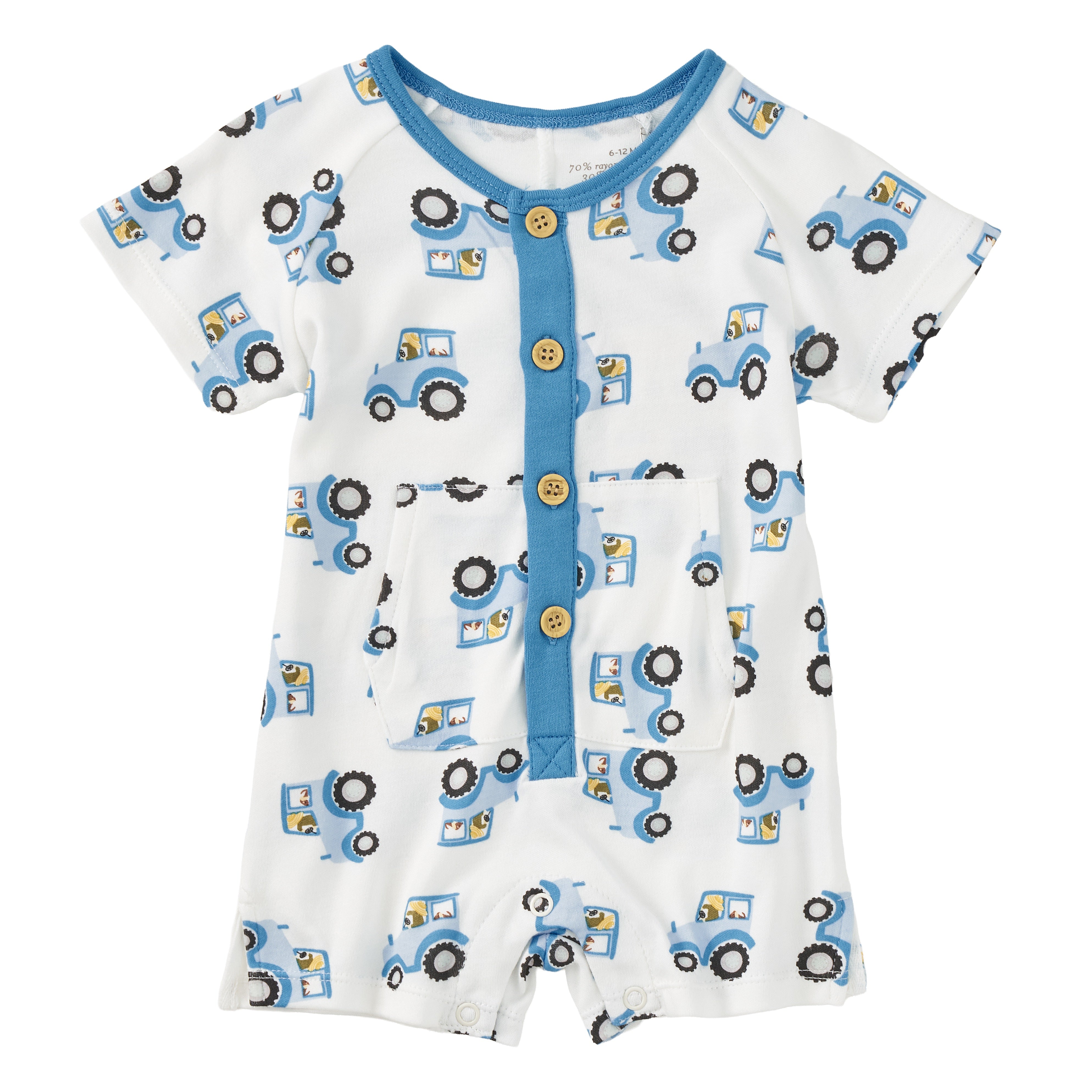 Bamboo Blend Short Sleeve Henley Romper – Farmyard Cruisers
